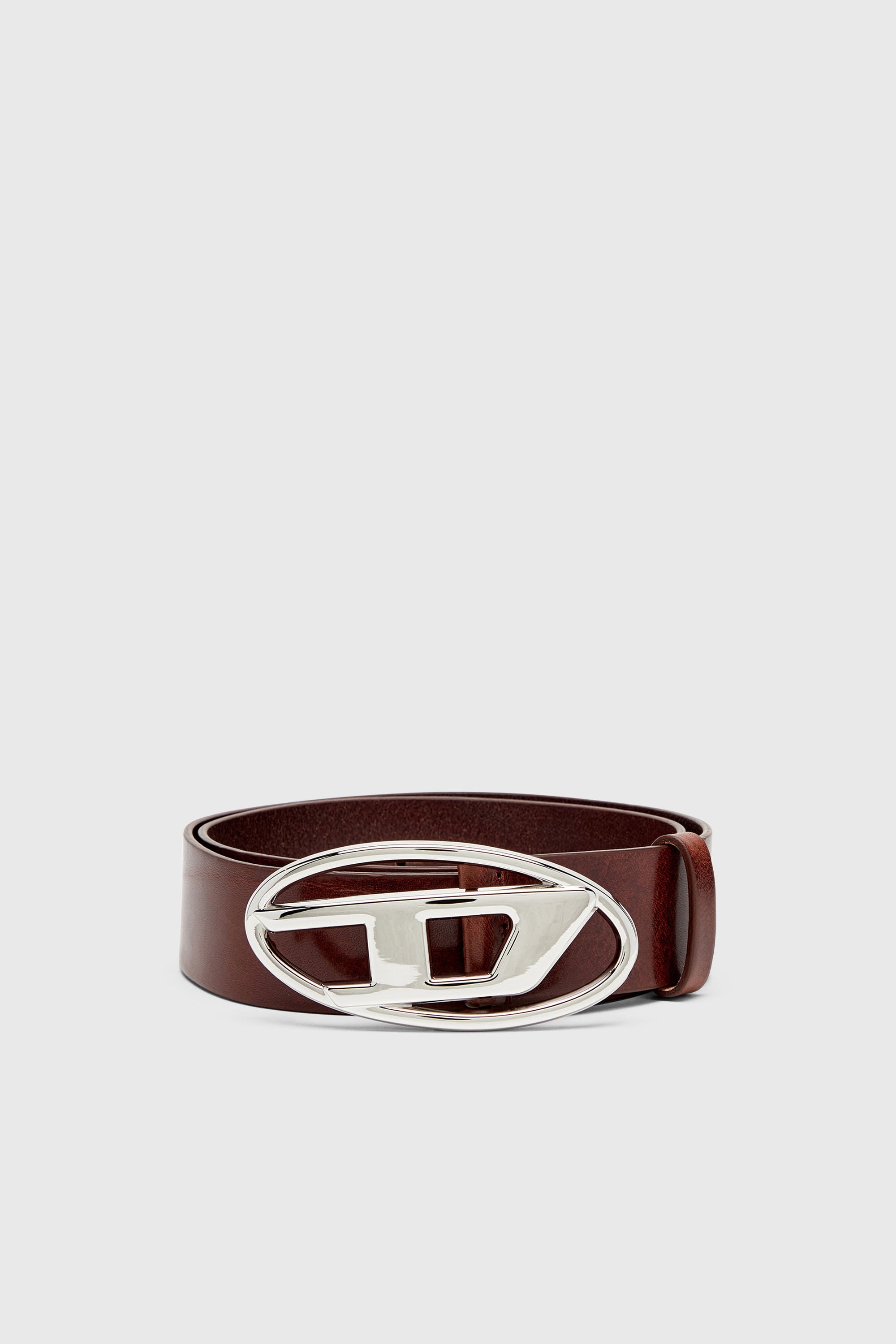 B-1DR Woman: leather Belt with silver D logo buckle | Diesel
