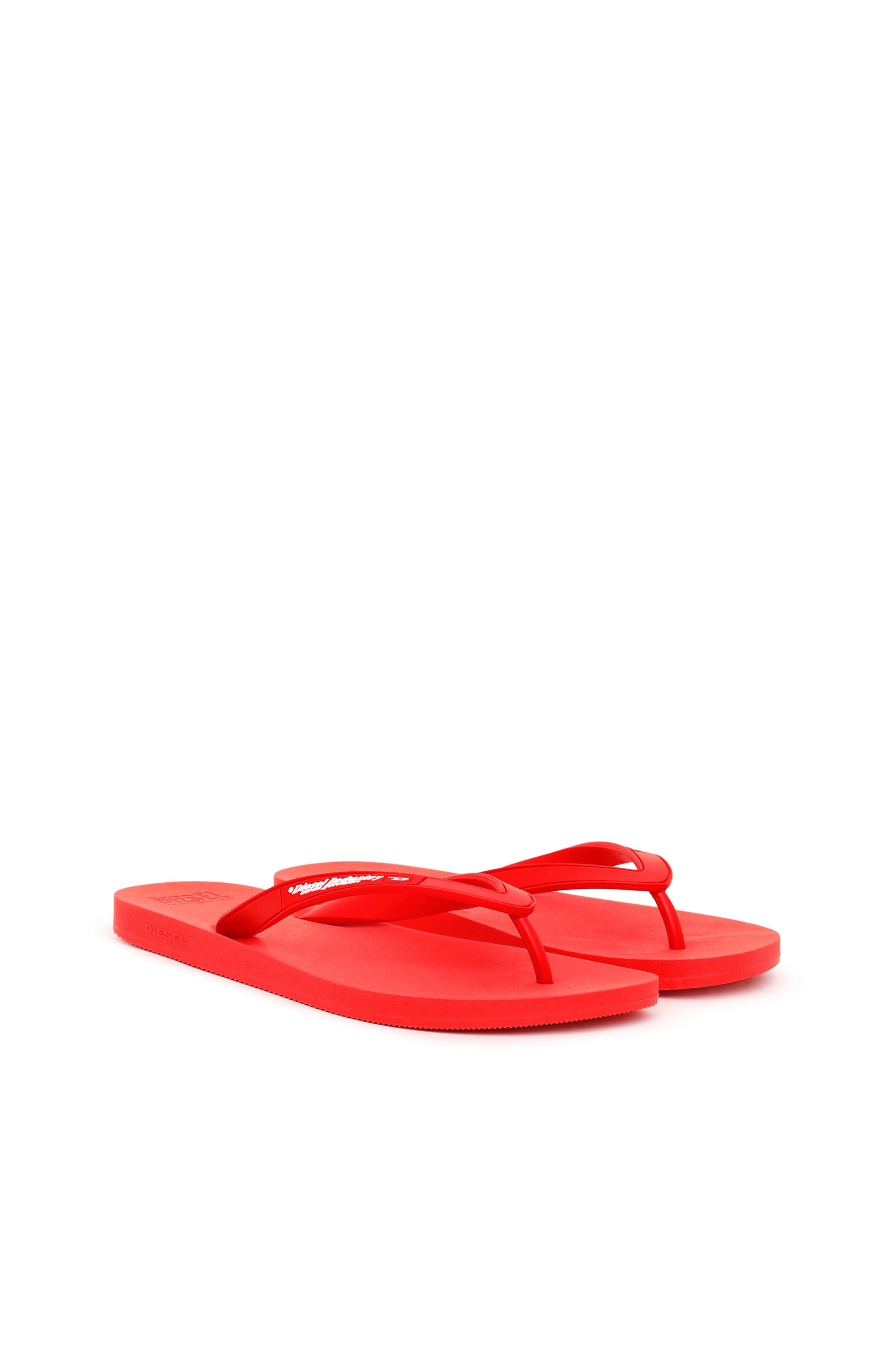 Diesel - SA-KAUAY NL, Male's Sa-Kauay Nl - Flip flops with logo straps in Red - 2