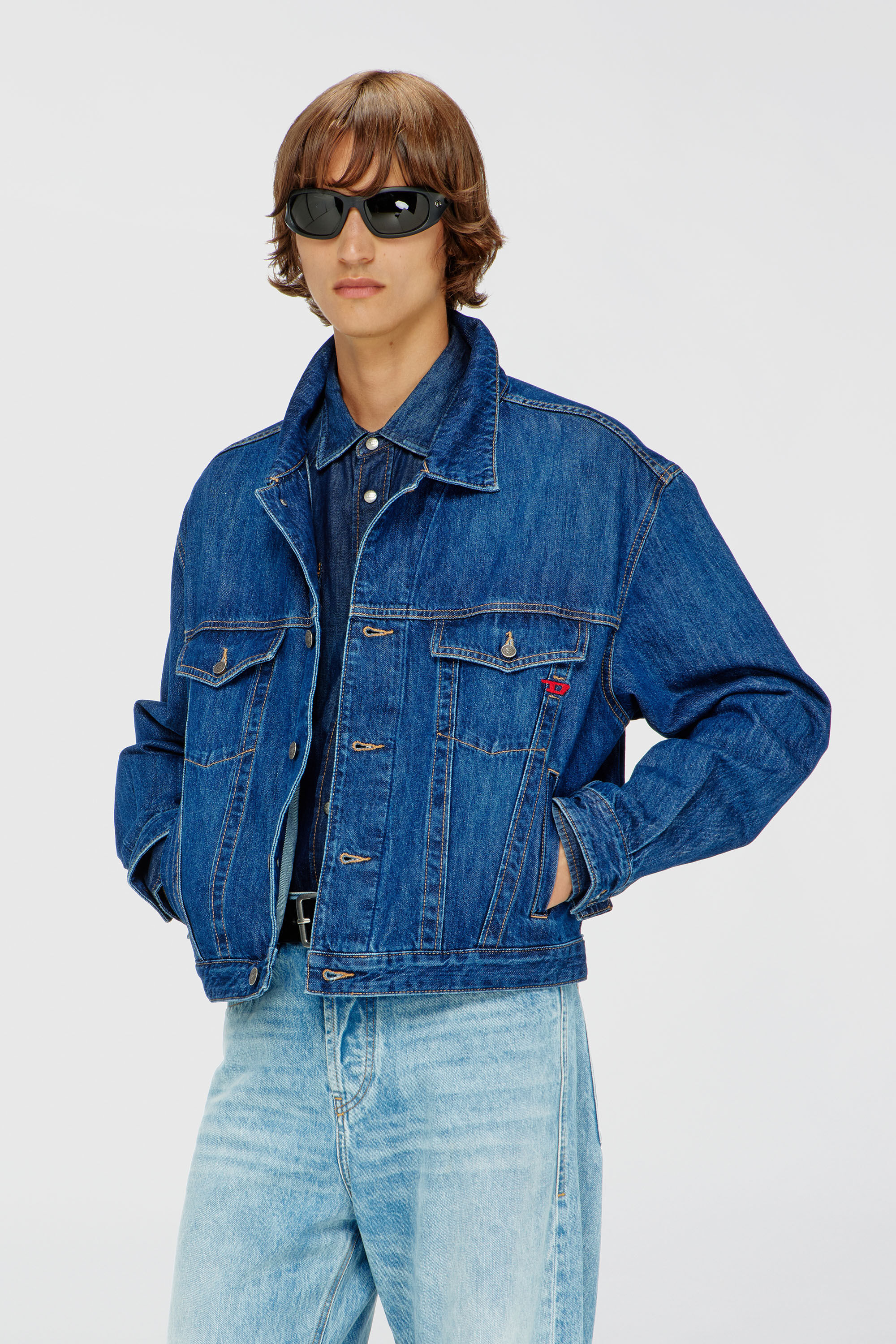 Men's Trucker jacket in denim | Blue | Diesel US