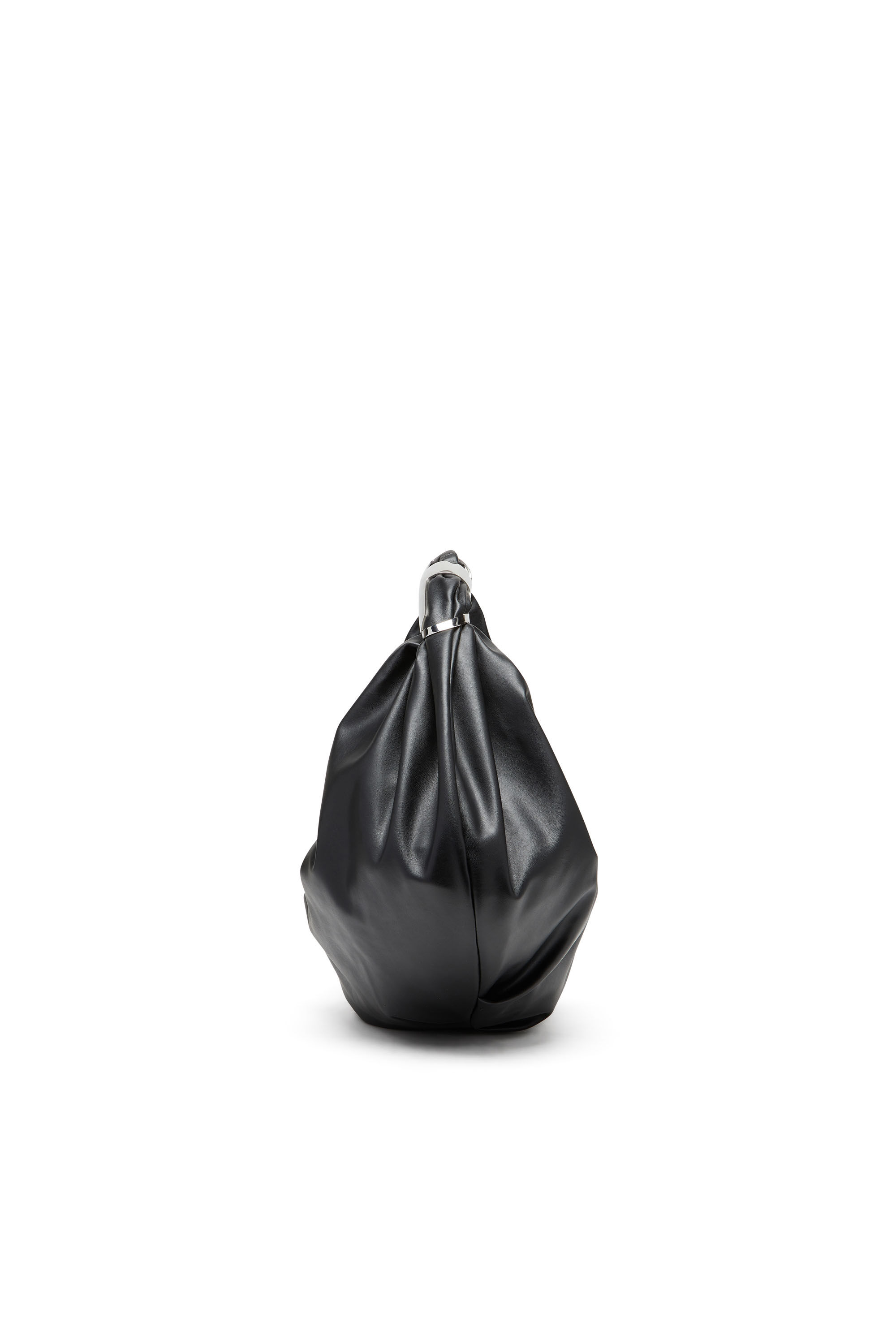 Diesel - GRAB-D HOBO M, Female's Grab-D M-Embellished hobo bag in stretch PU in Black - 4