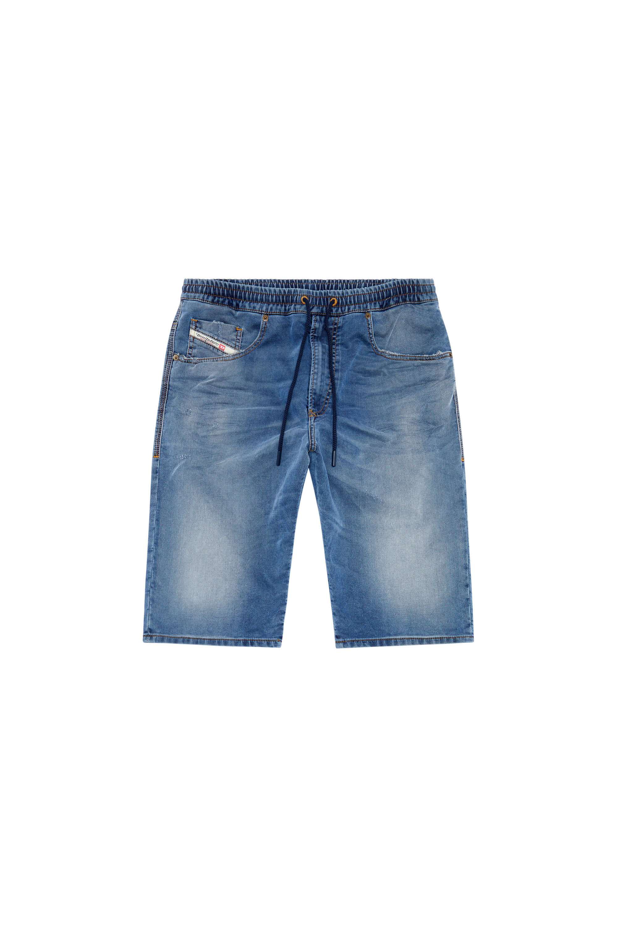 Diesel - 2033 D-KROOLEY-SHORT JOGG, Male's Chino shorts in JoggJeans in Medium Blue - 2