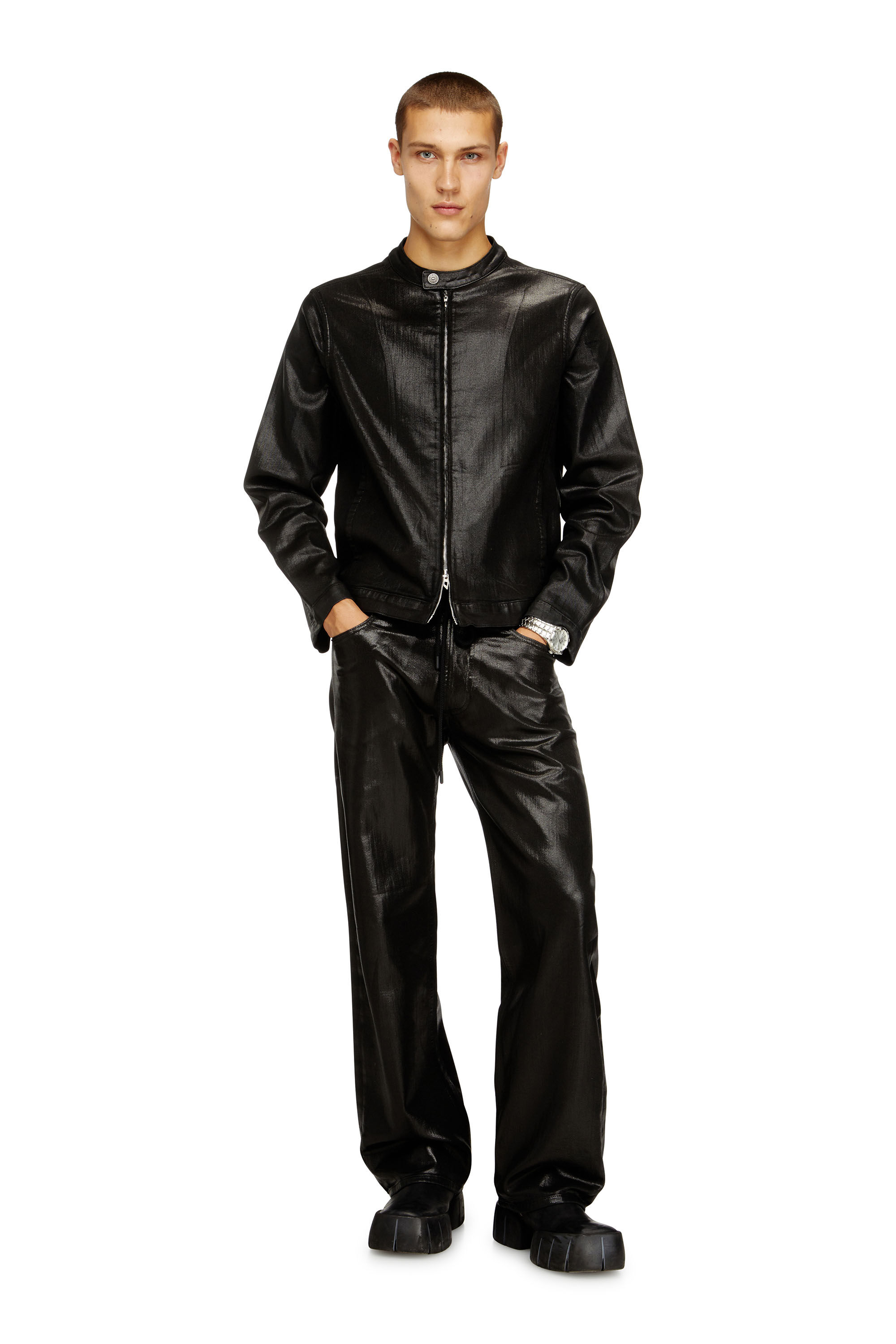 Men's Relaxed Jeans | Black/Dark grey | Diesel 2080 D-Reel Joggjeans®