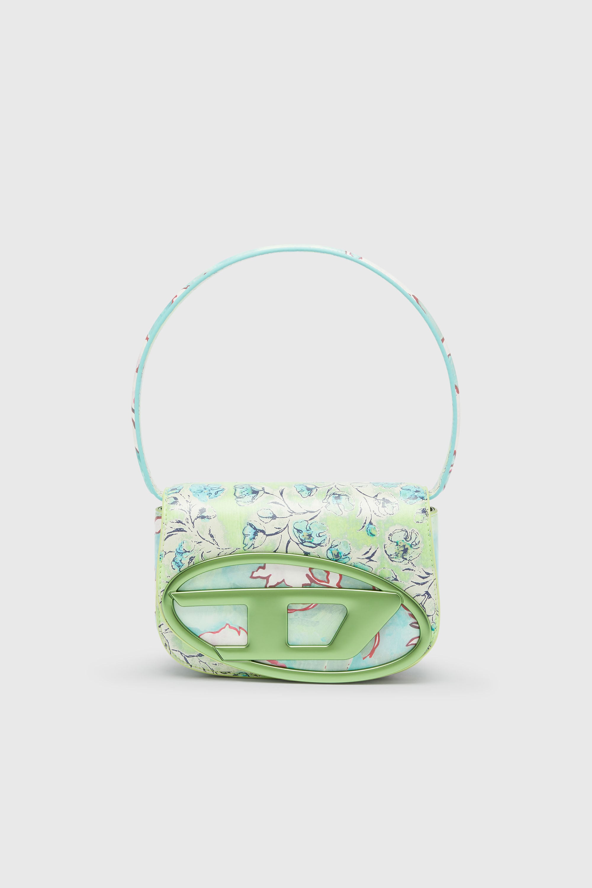 Women's 1DR-Iconic shoulder bag with floral print | Green | Diesel