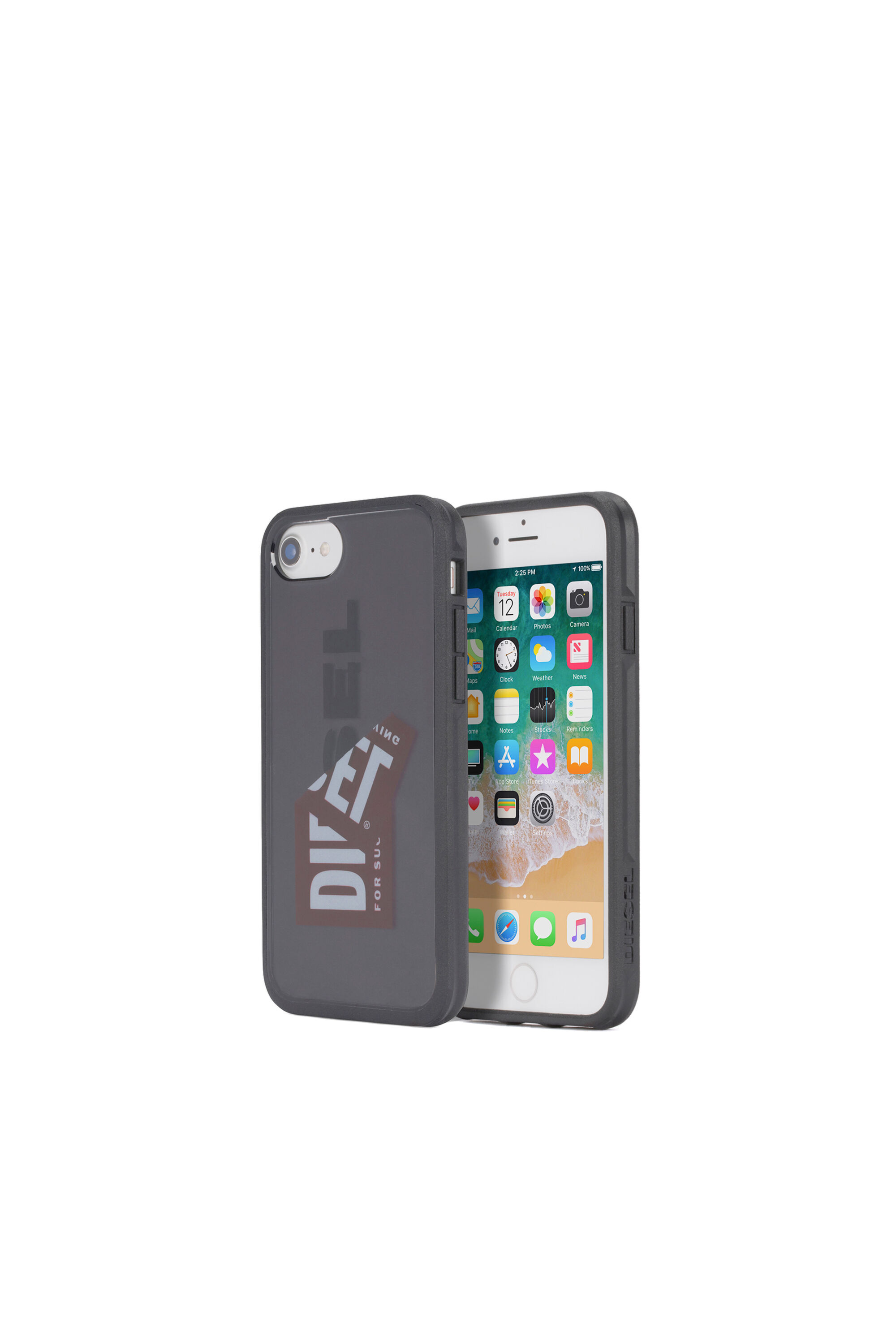 Diesel - STICKER IPHONE 8/7/6S/6 CASE, Coque en résine avec logo Diesel, iPhone 8/7/6s/6 Mixte in Noir - 1