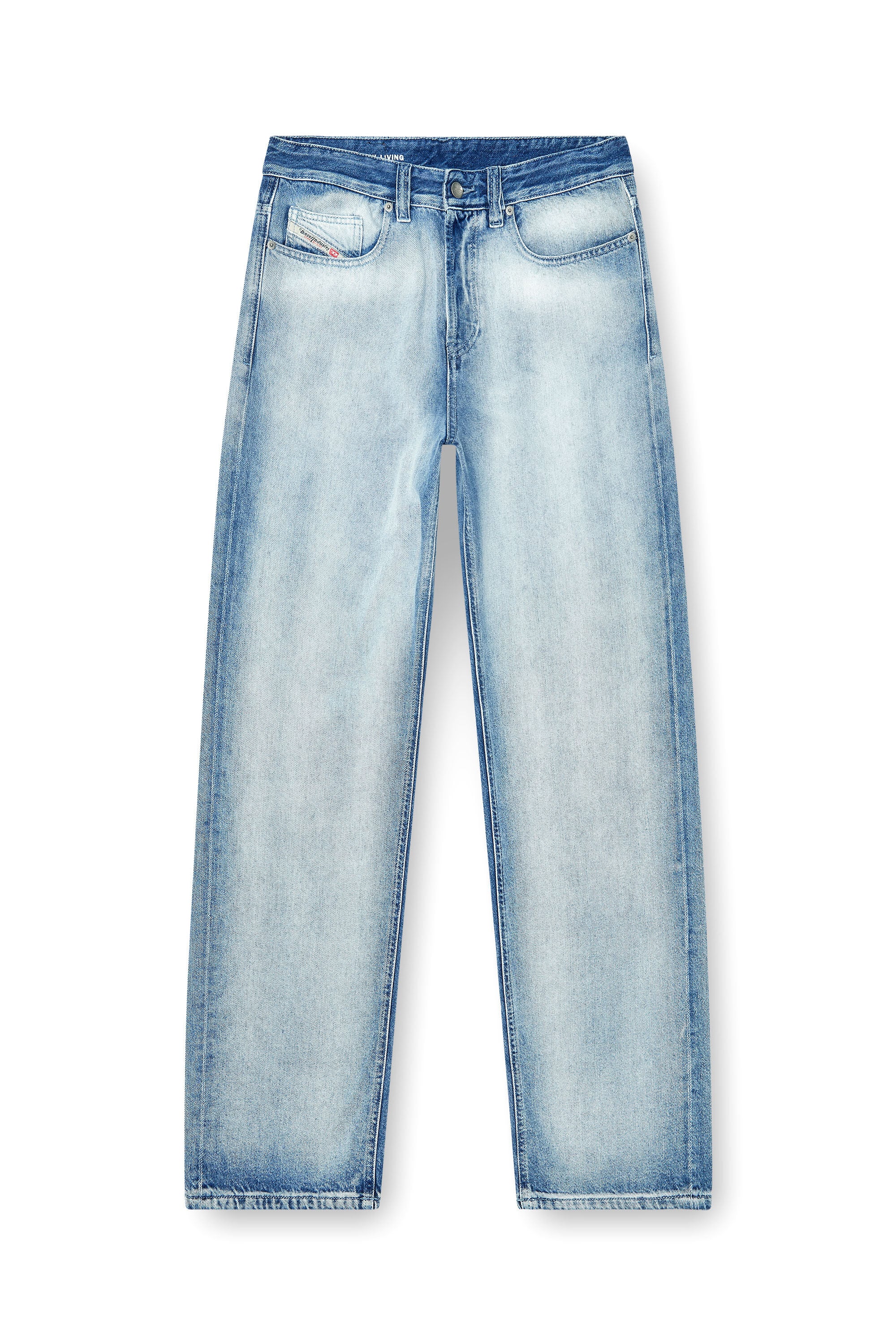 Men's Relaxed Jeans | Low Waist 2001 D-MacroLight Blue | Diesel US