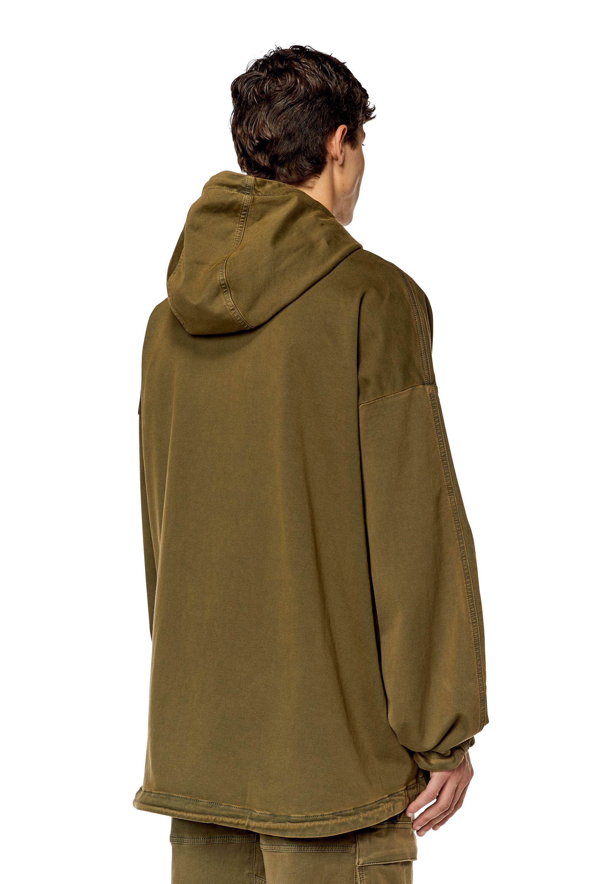 Diesel - D-HENNES JOGG, Male's Hooded JoggJeans jacket in Military Green - 5