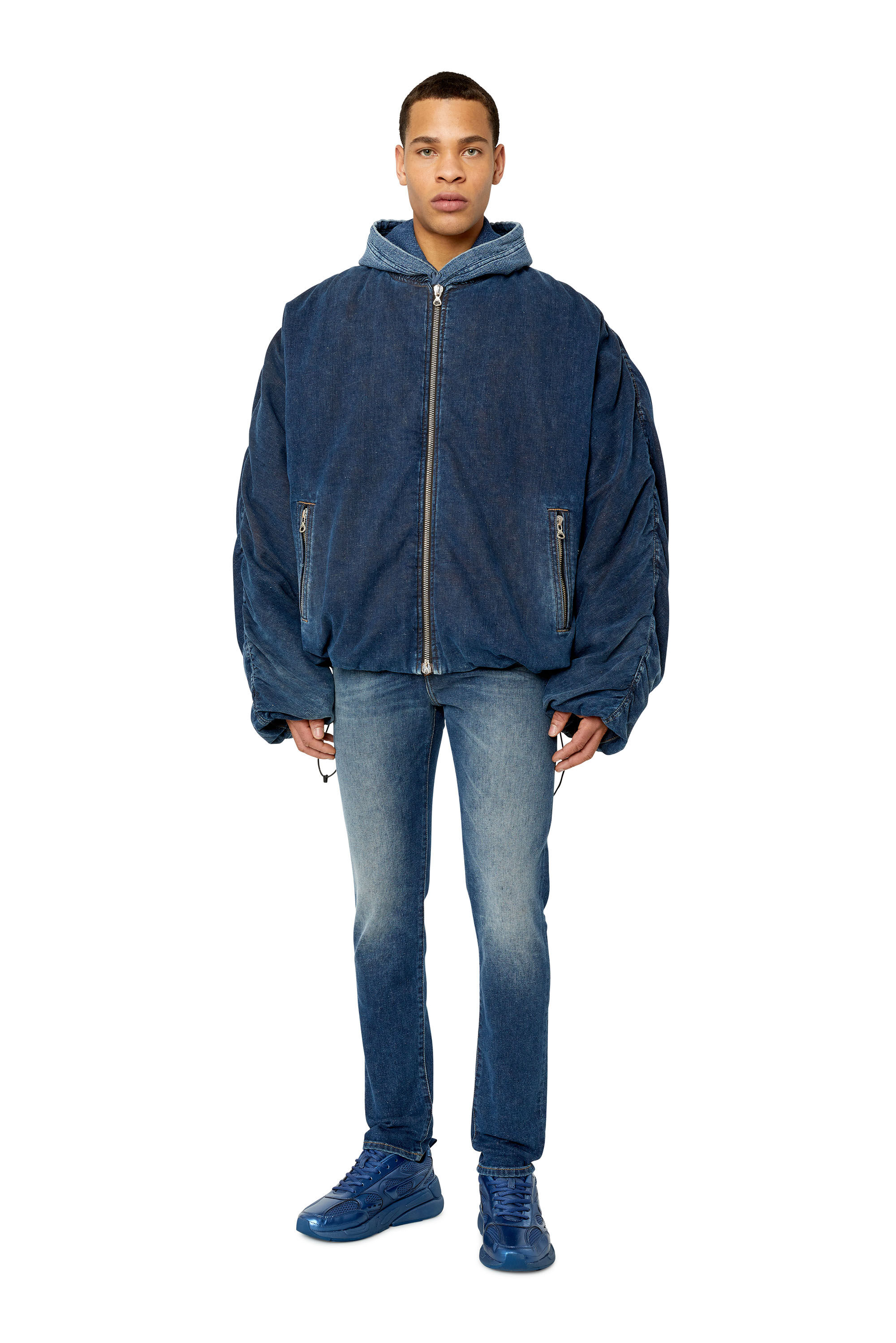 Diesel - Slim Jeans 2019 D-Strukt 09F39, Male's Slim Jeans - 2019 D-Strukt in Dark Blue - 1