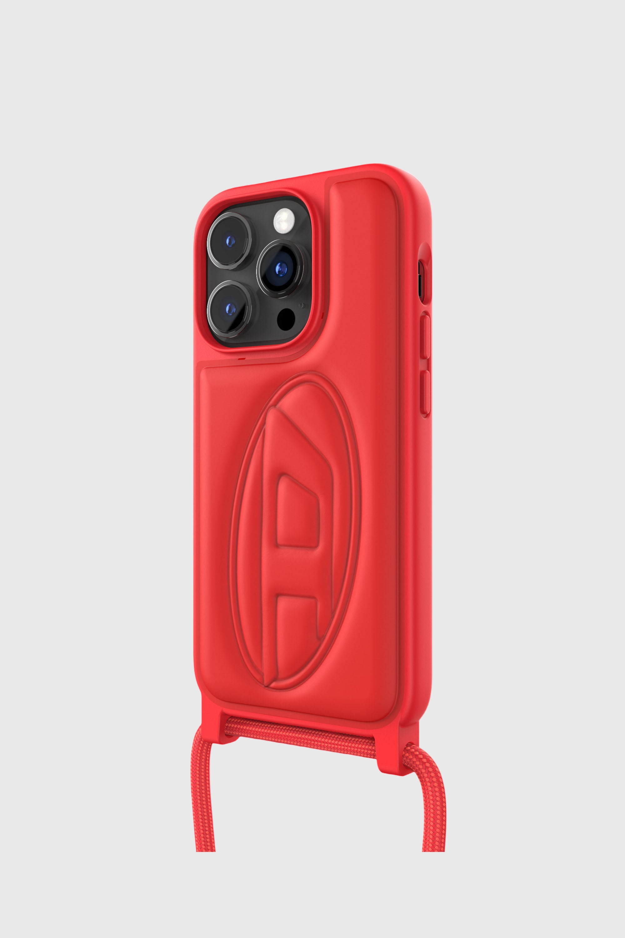 Diesel - 50279 NECKLACE CASE, Funda colgante oval Dpor iPhone 14 Pro Unisex in Rojo - 2