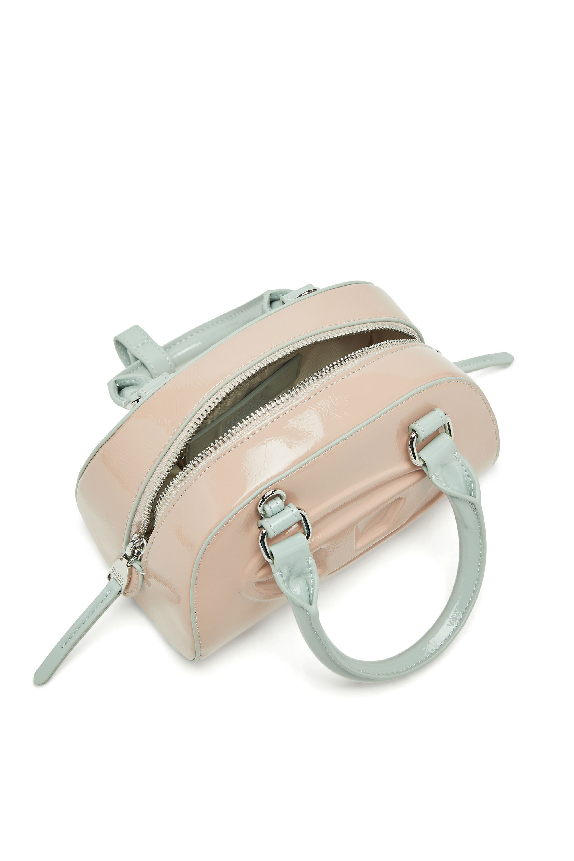 Women's 1DR Dome-Mini bowling bag with naplak effect | Pink | Diesel