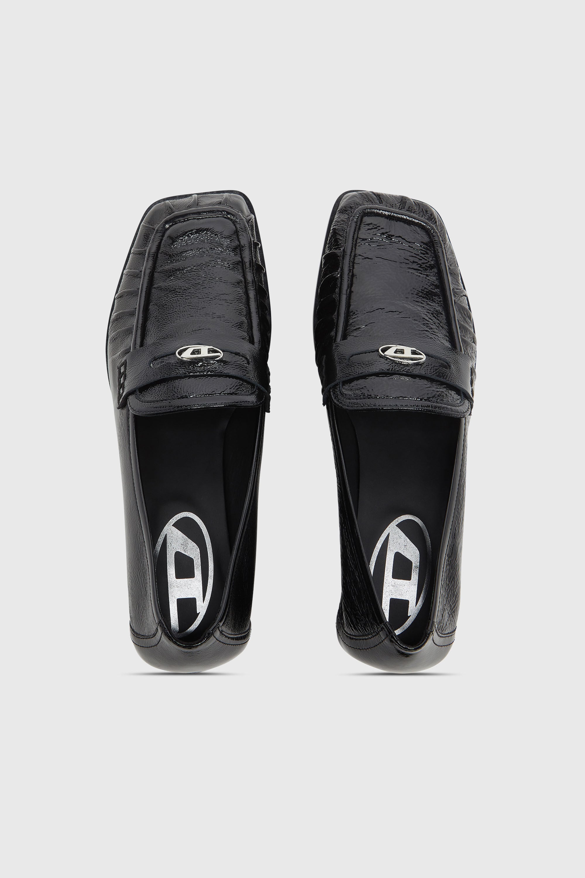 Women's D-Amber-Penny loafers in naplak leather | Black | Diesel