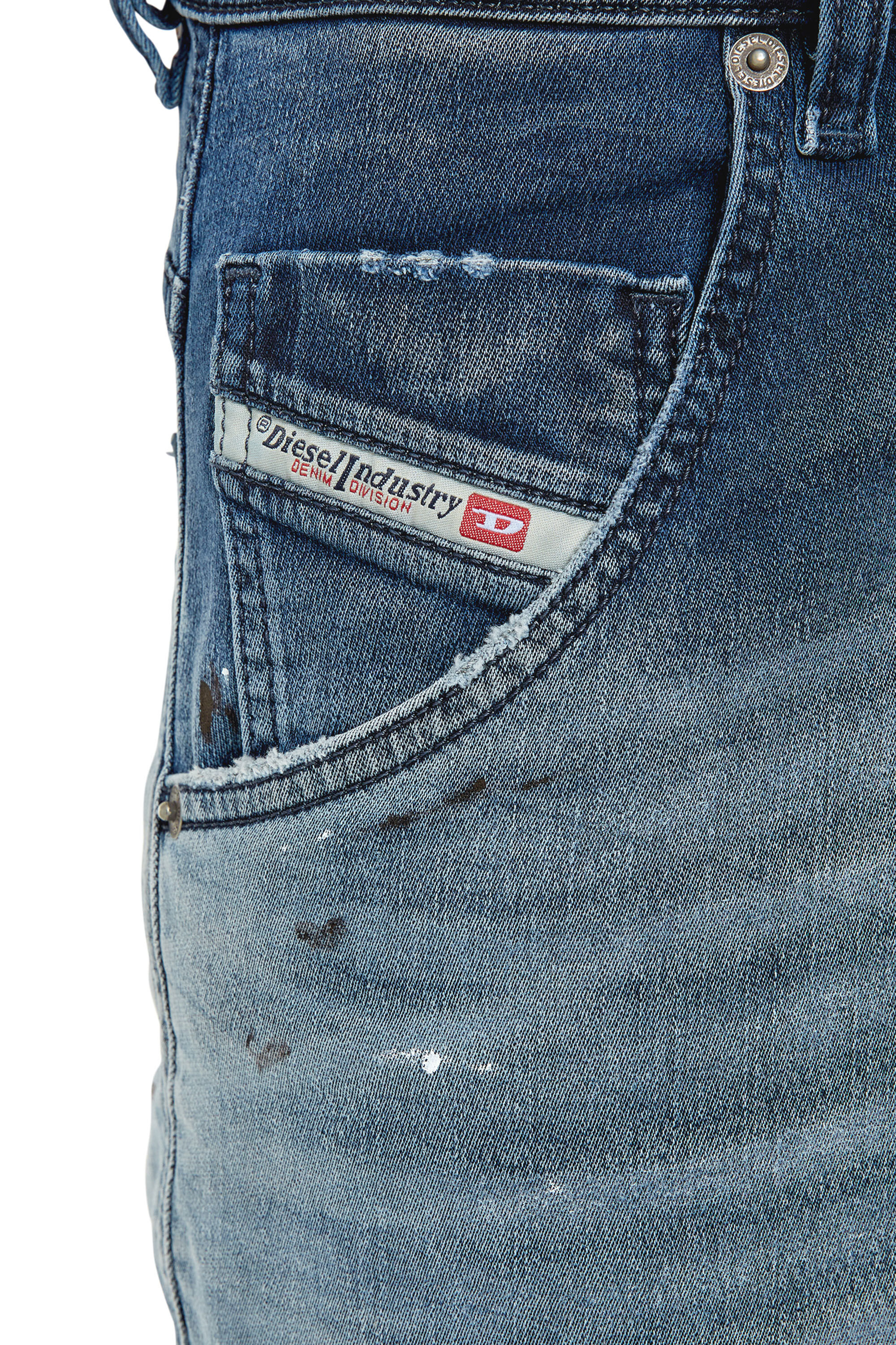 Diesel - Tapered 2030 D-Krooley Joggjeans® 068CS, Male's Tapered 2030 D-Krooley Joggjeans® in Medium Blue - 5