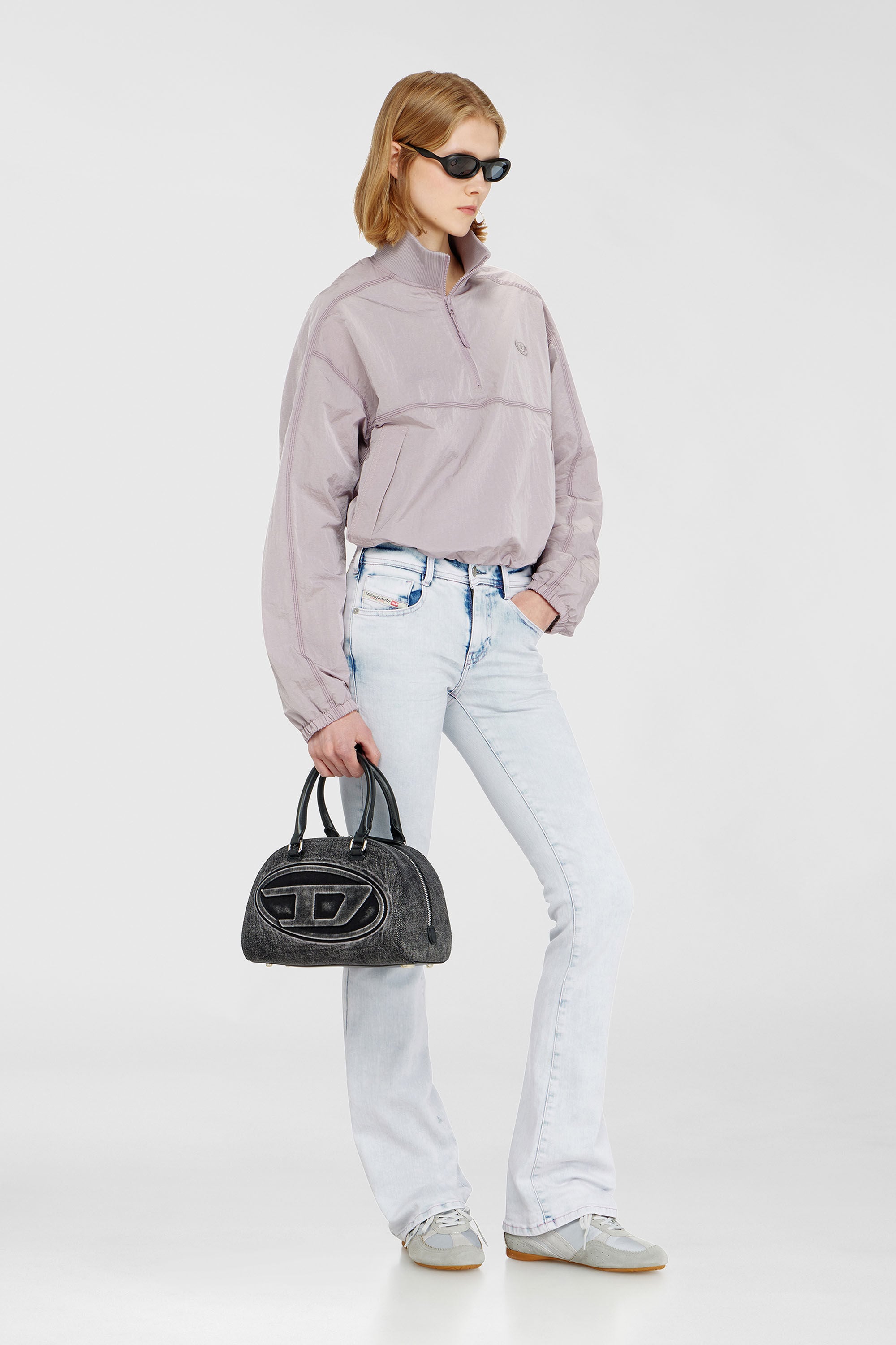 Diesel - G-ANOCK, Female's Relaxed nylon jacket with mock neck in Lilac - 1