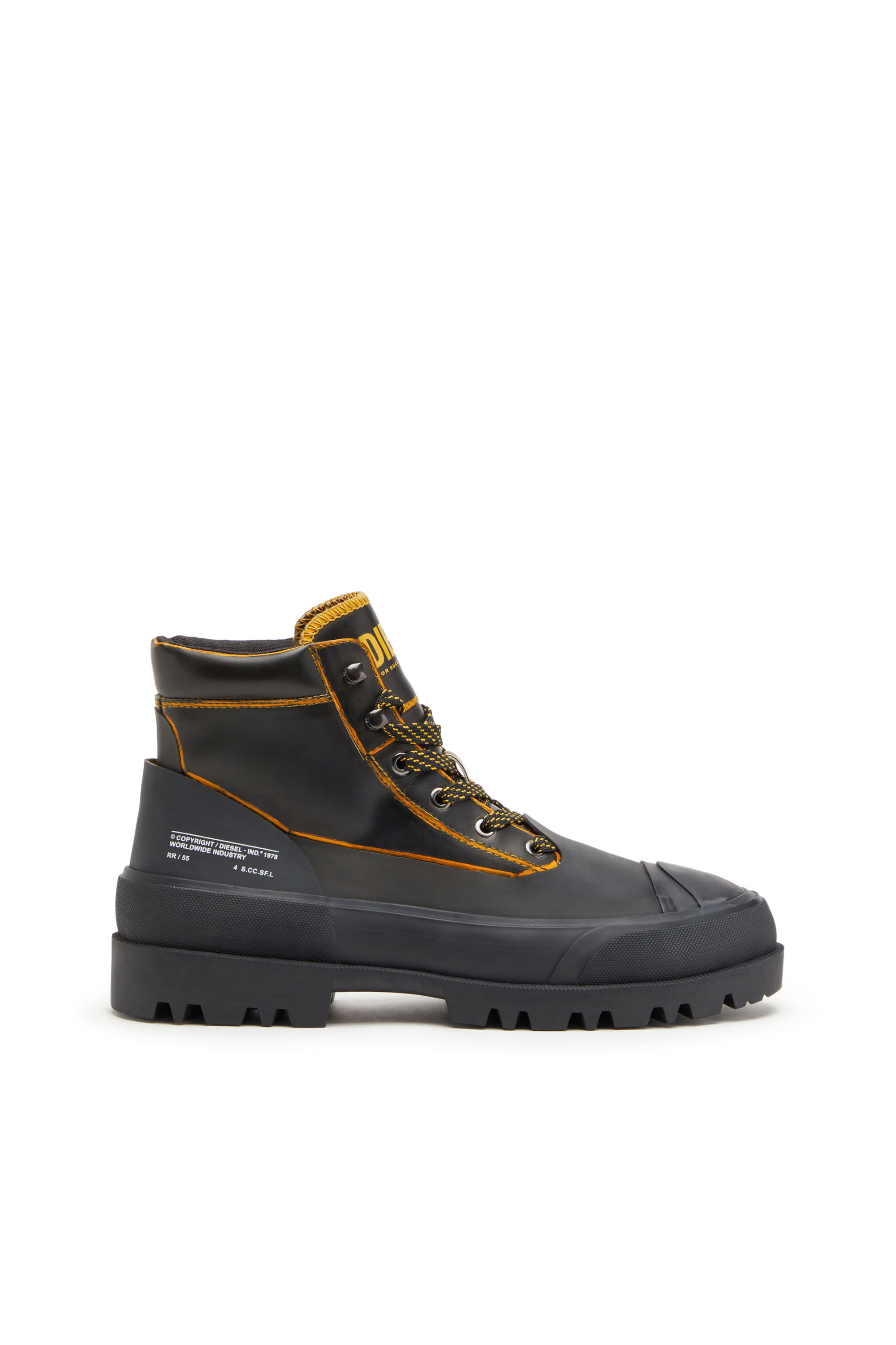 Diesel - D-HIKO BT X, D-Hiko BT X - Bottes rangers en cuir et caoutchouc Homme in Polychrome - 1