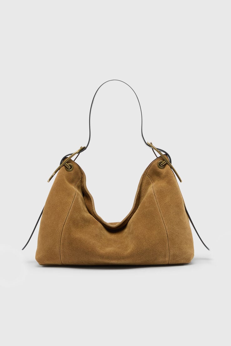D-Line-Shoulder bag in waxed suede by Diesel