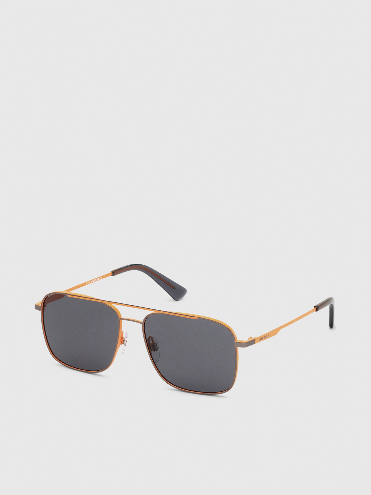 Diesel - DL0295, Male's Navigator sunglasses in metal in Orange/Black - 2