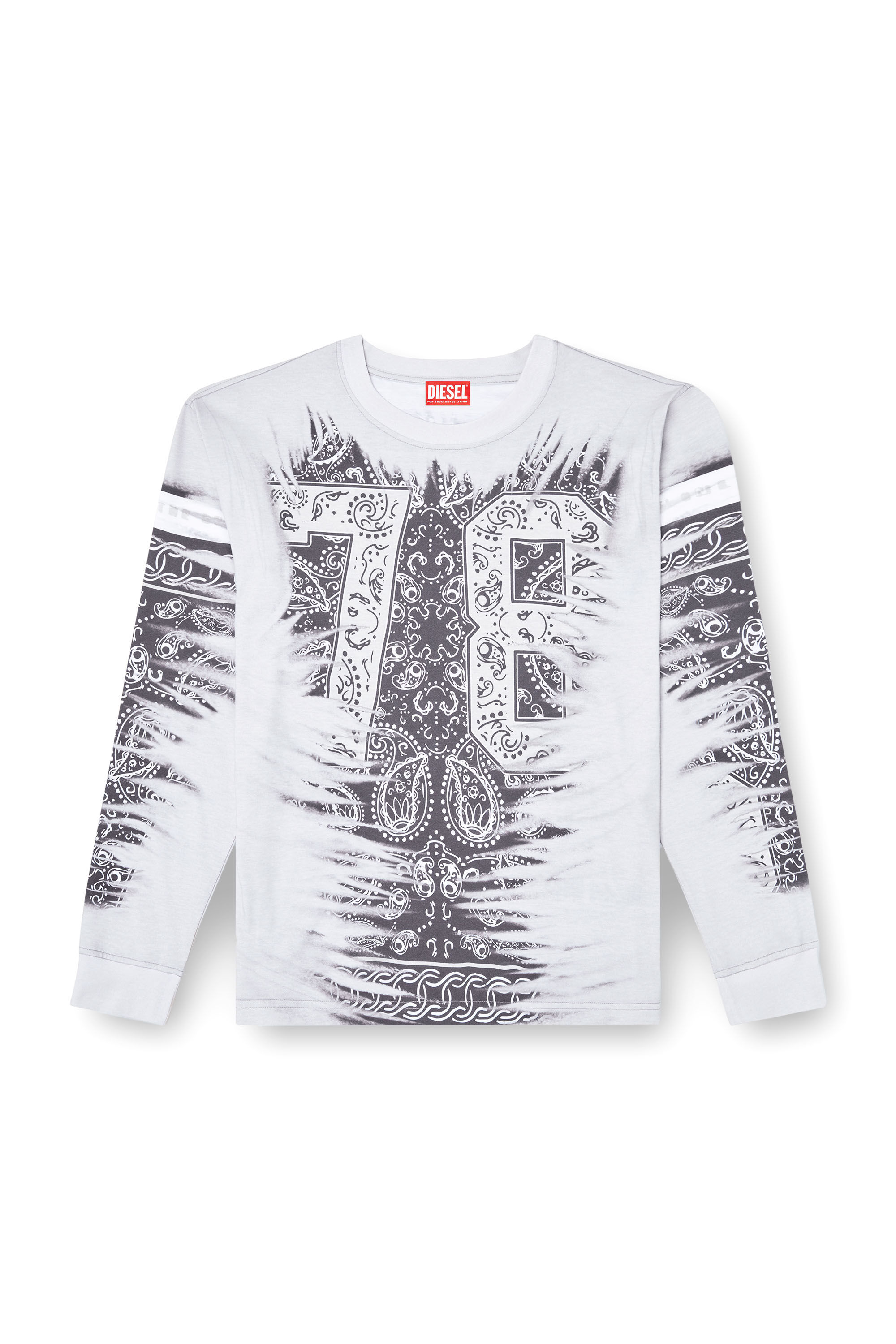 Tシャツ(長袖+七分) DIESEL - 00s archive diesel long sleeve t-shirt Men's Long-sleeve T-shirt with 78 print | Multicolor | Diesel