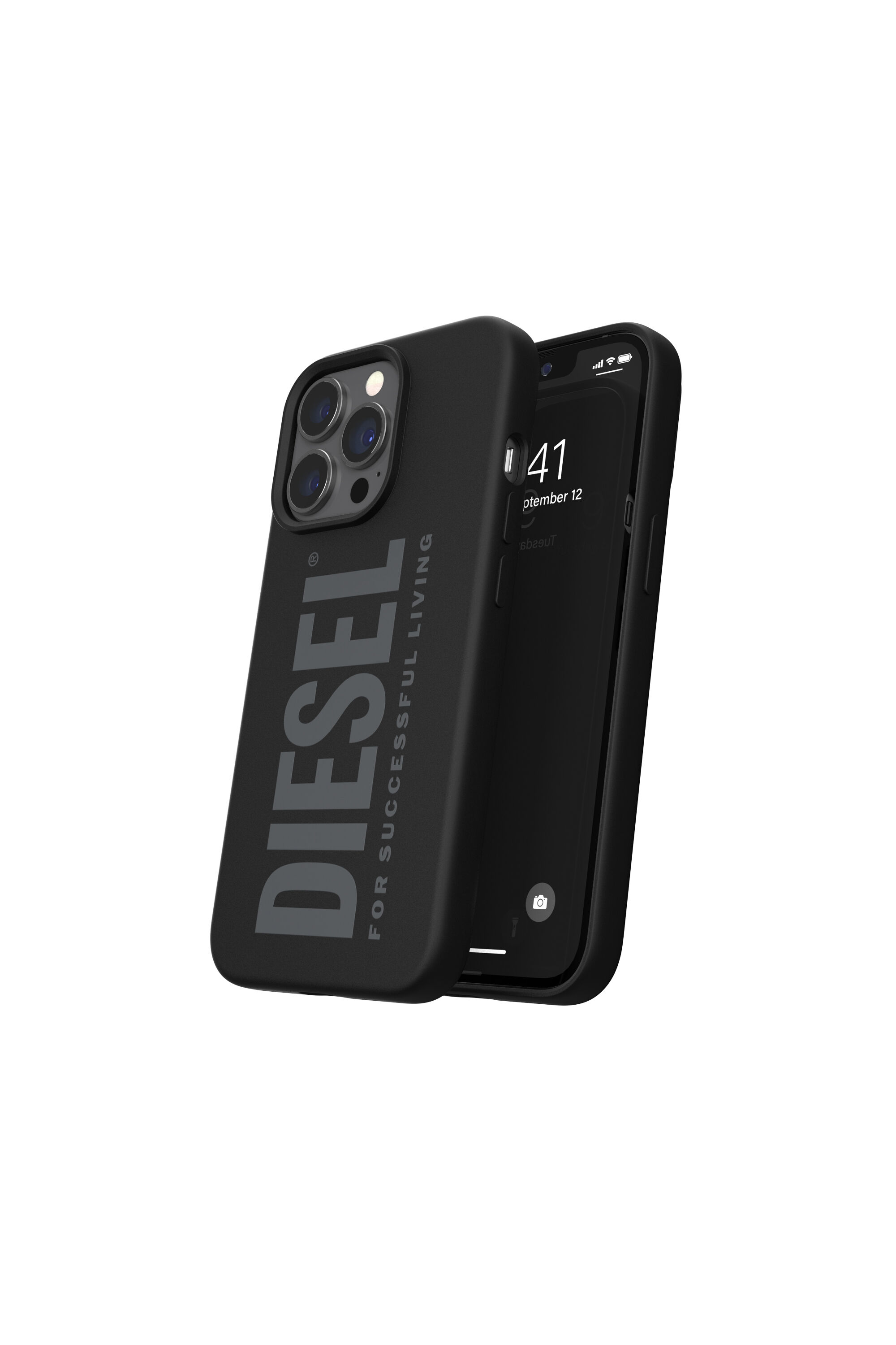 Diesel - 47163 SILICONE CASE, Coque en silicone for iPhone 13 / 13 Pro Mixte in Noir - 3
