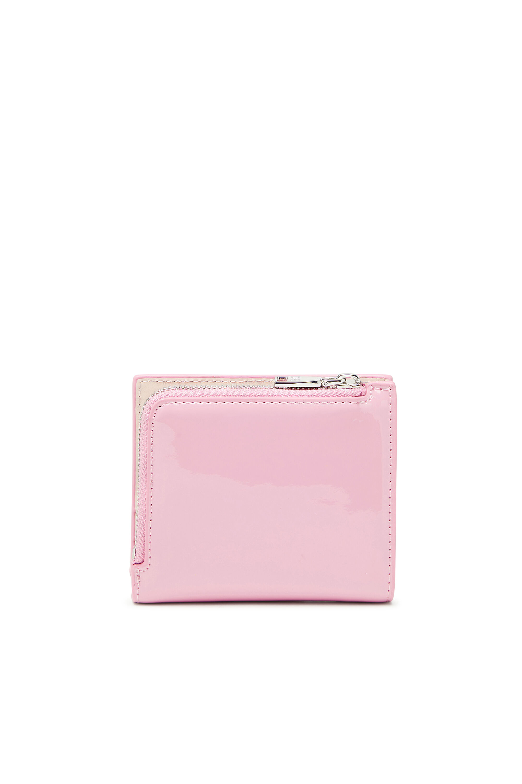 Women's Bi-fold wallet in glossy PU | Pink | Diesel {{Country}}