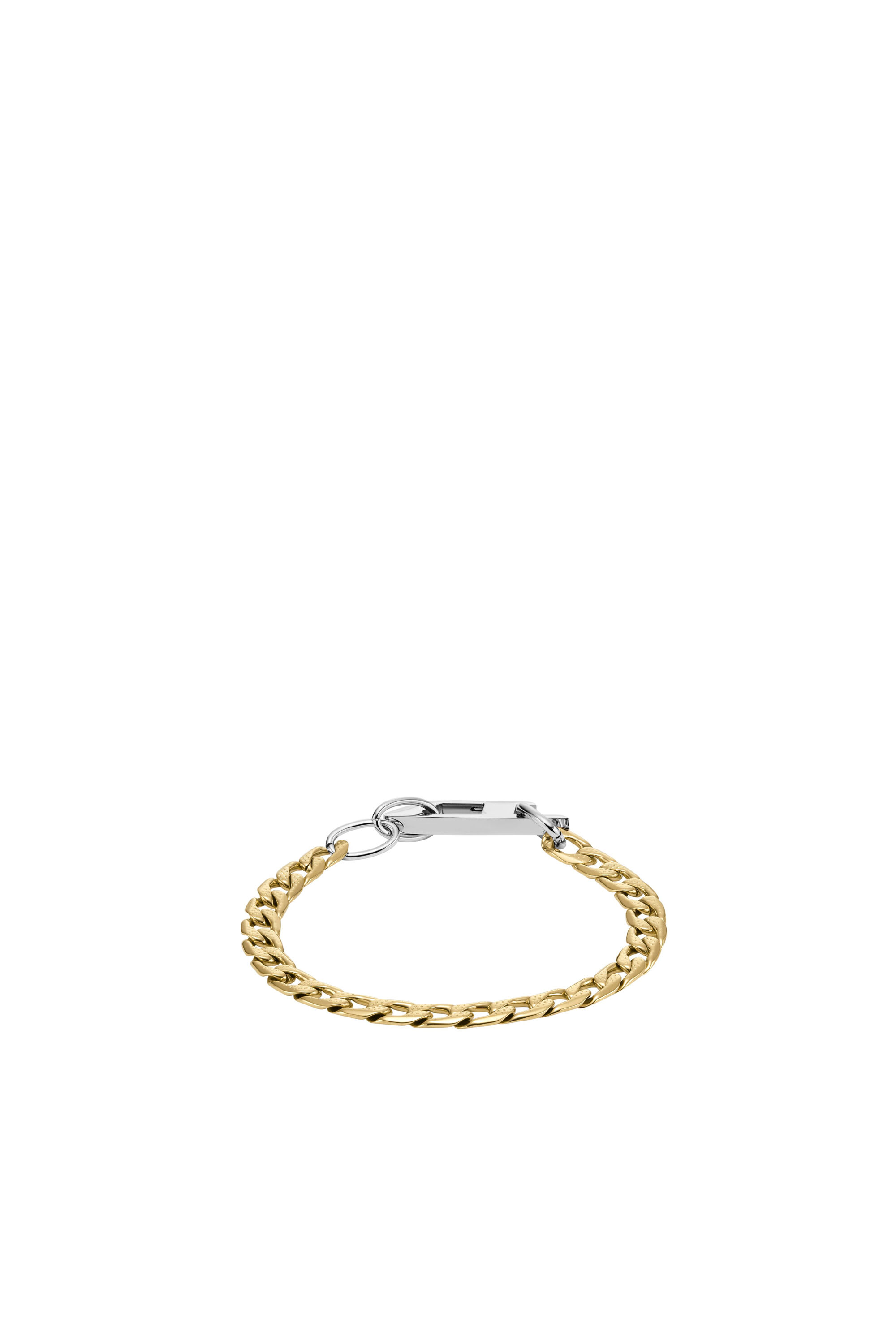 Diesel - DX1437, Unisex's D Logo Two-Tone Chain Bracelet in Gold - 2