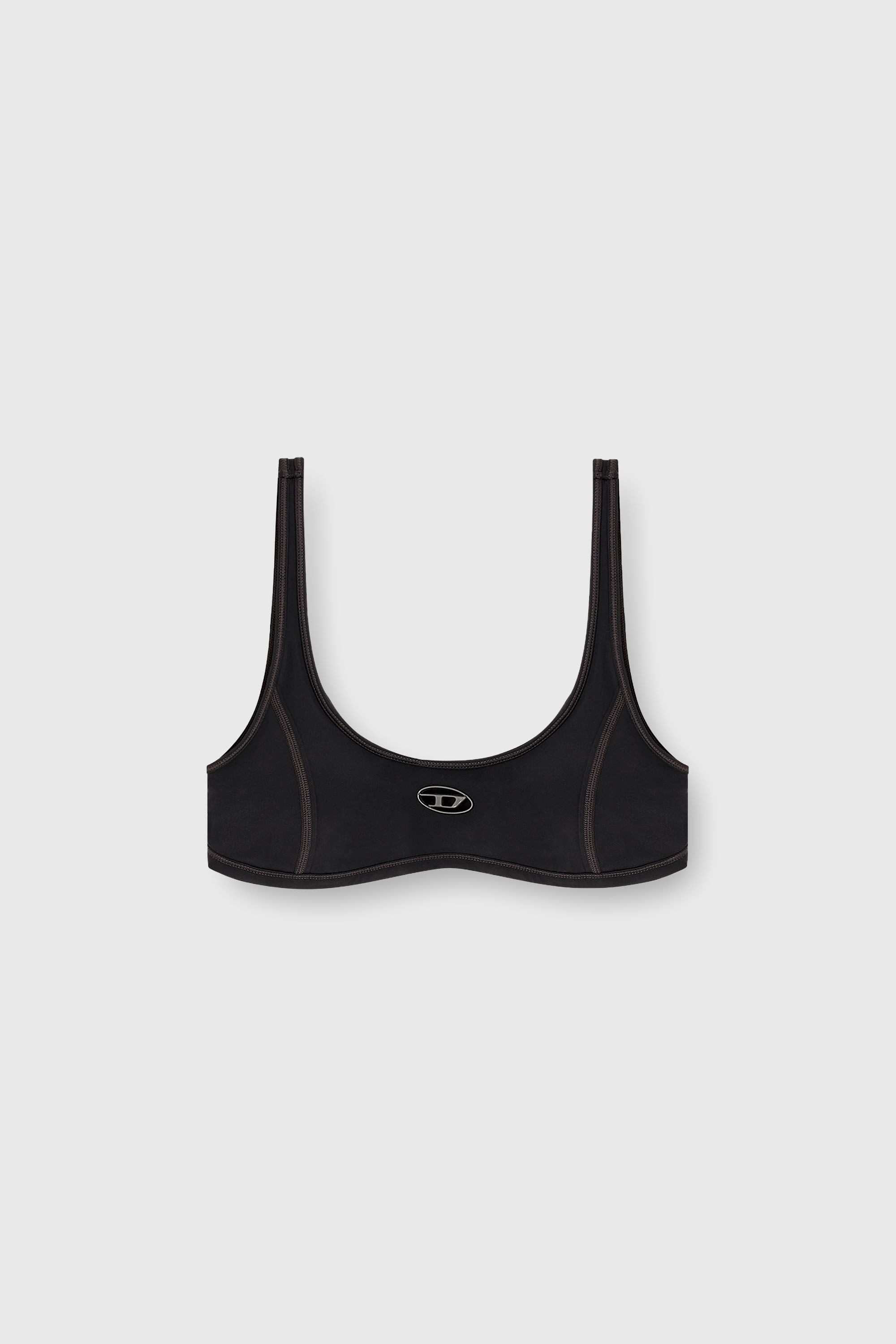 Diesel - CHELSEA-UTLT, Woman's Sports bra with cut-out logo in Black - 6