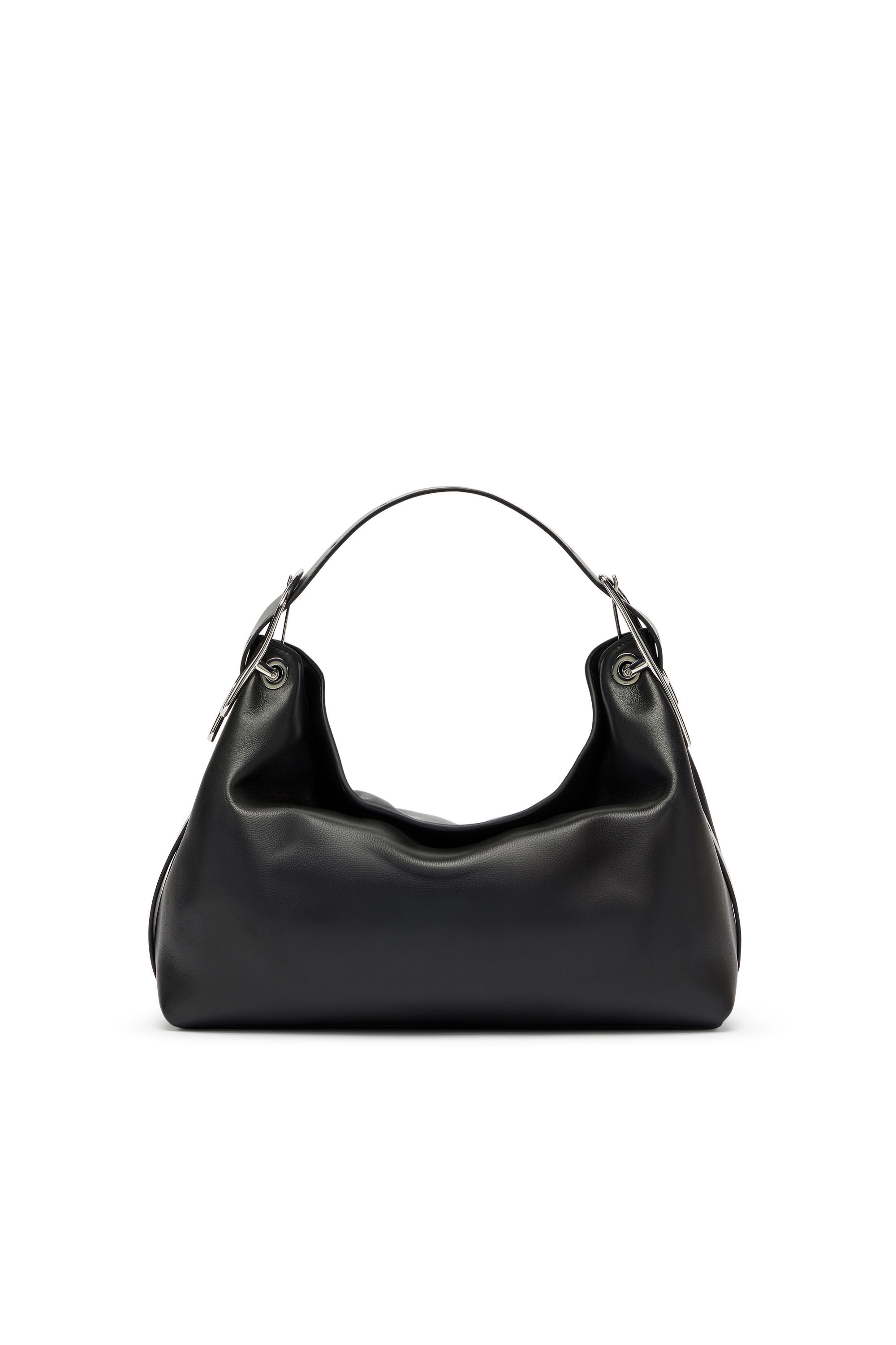 バッグ DIESEL LEATHER MINI BOSTON BAG Women's Small Leather Minimalist Top Handle Shoulder Boston Bag