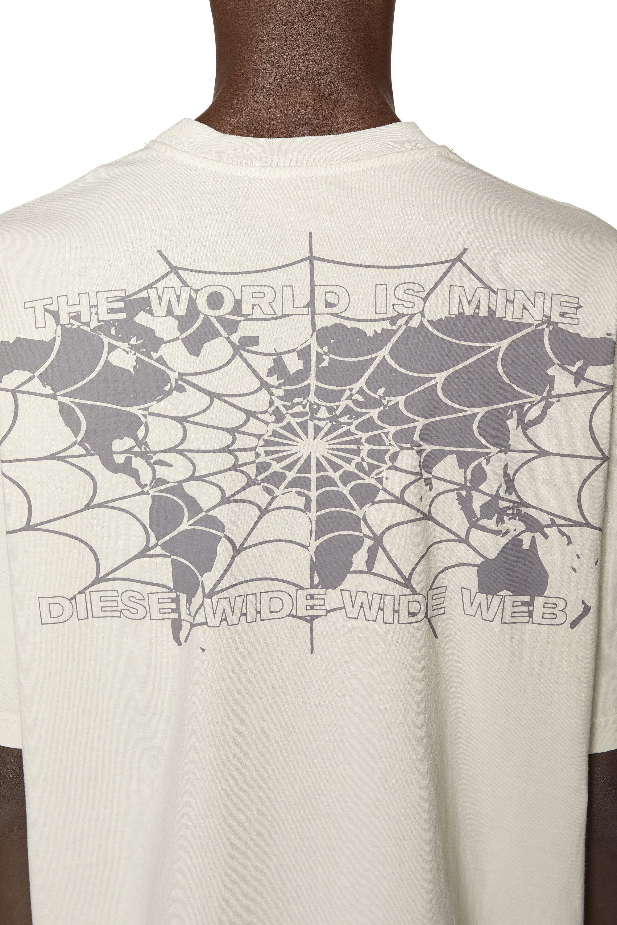 Men's T-shirt with Diesel world prints | White | Diesel