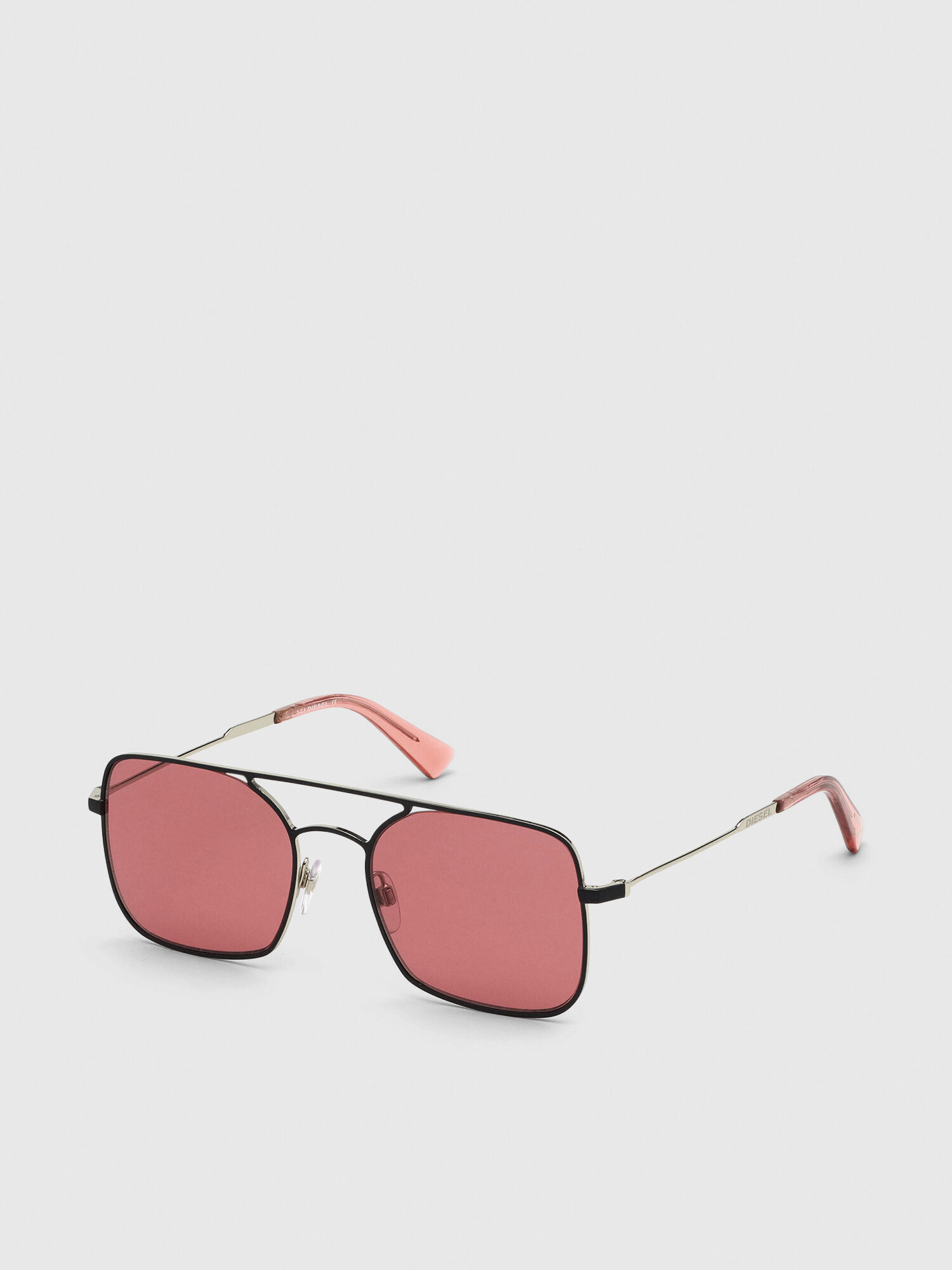 Diesel - DL0302, Unisex's Sunglasses in metal in Pink/Black - 2