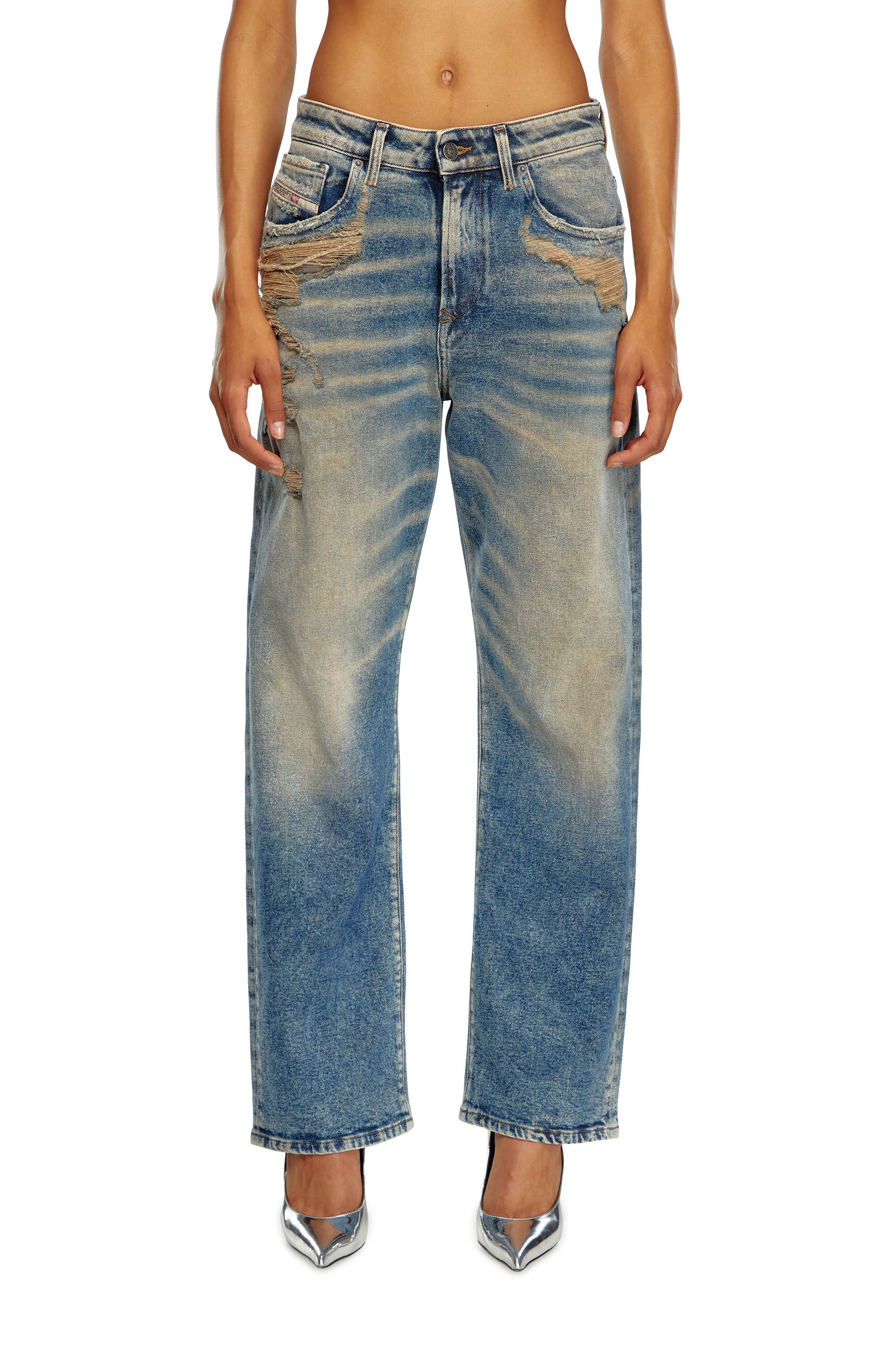 Diesel - Regular Jeans 1999 D-Reggy 09K32 Femme, Bleu moyen - Image 3