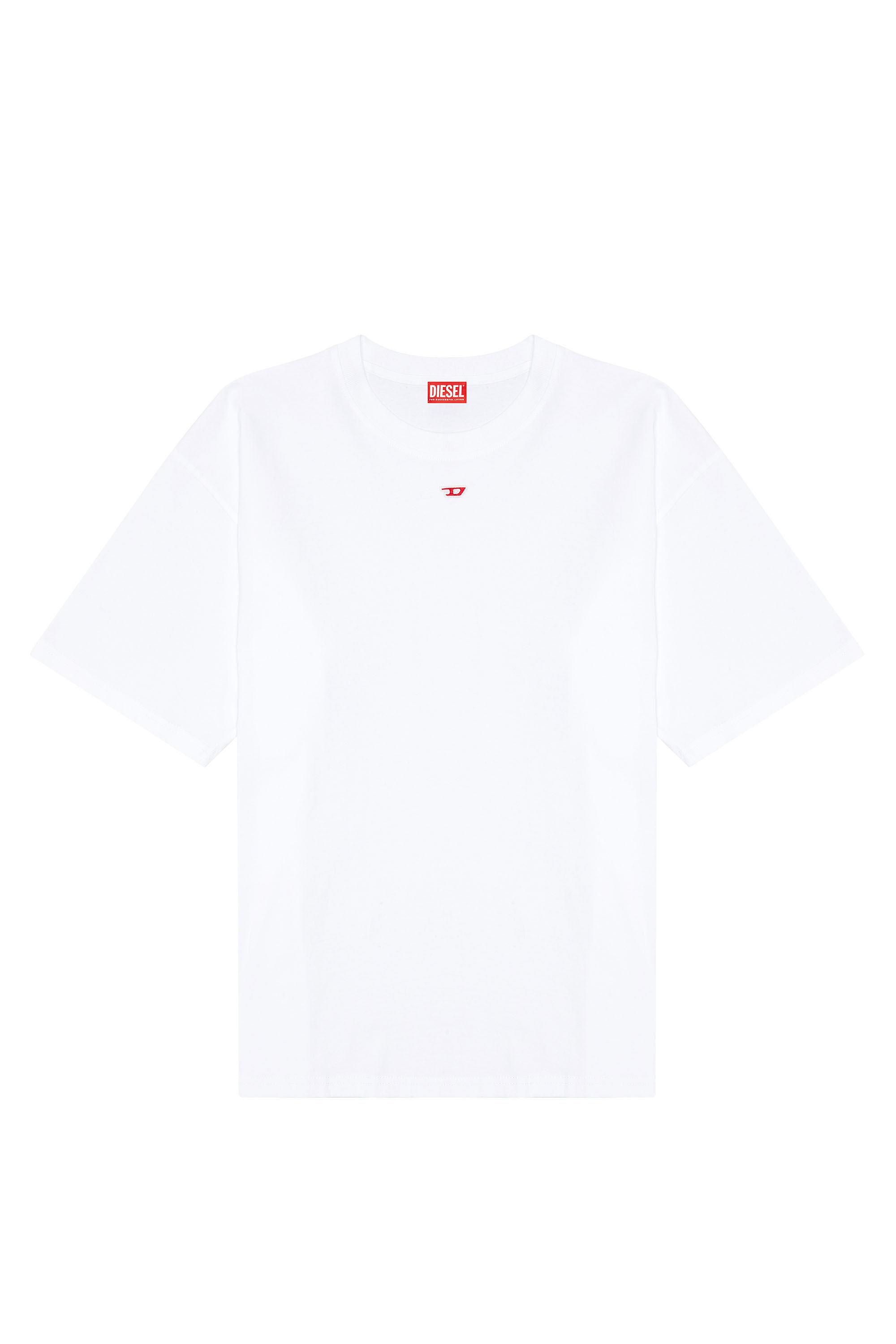 Diesel - T-BOXT-D, T-shirt avec empiècement D brodé Mixte in Blanc - 2