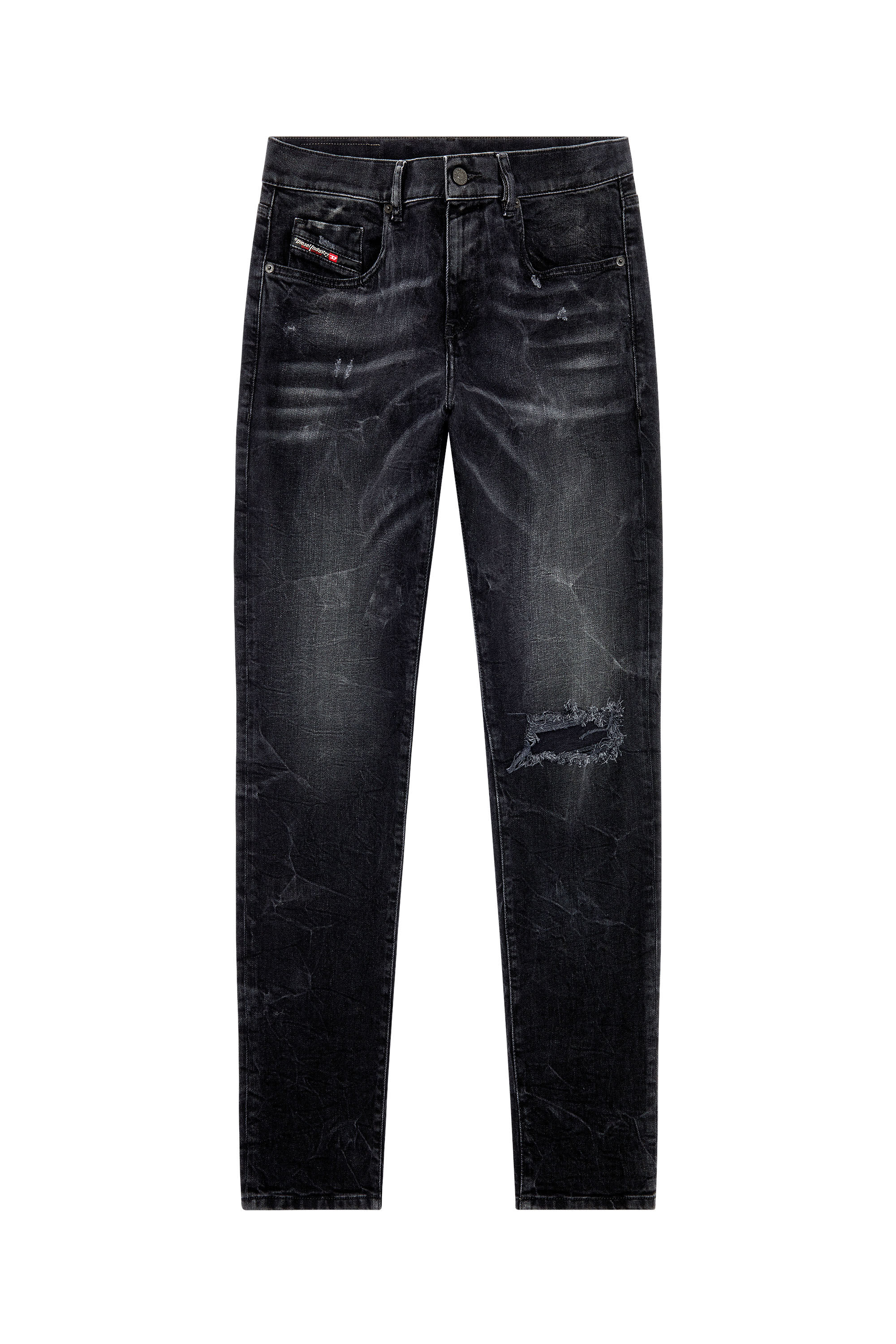 【美品】DIESEL ブラックデニム　W33 D-STRUKT TAPERED 2019 D-STRUKT Man: Slim mid waist Jeans | Black/Dark grey | Diesel