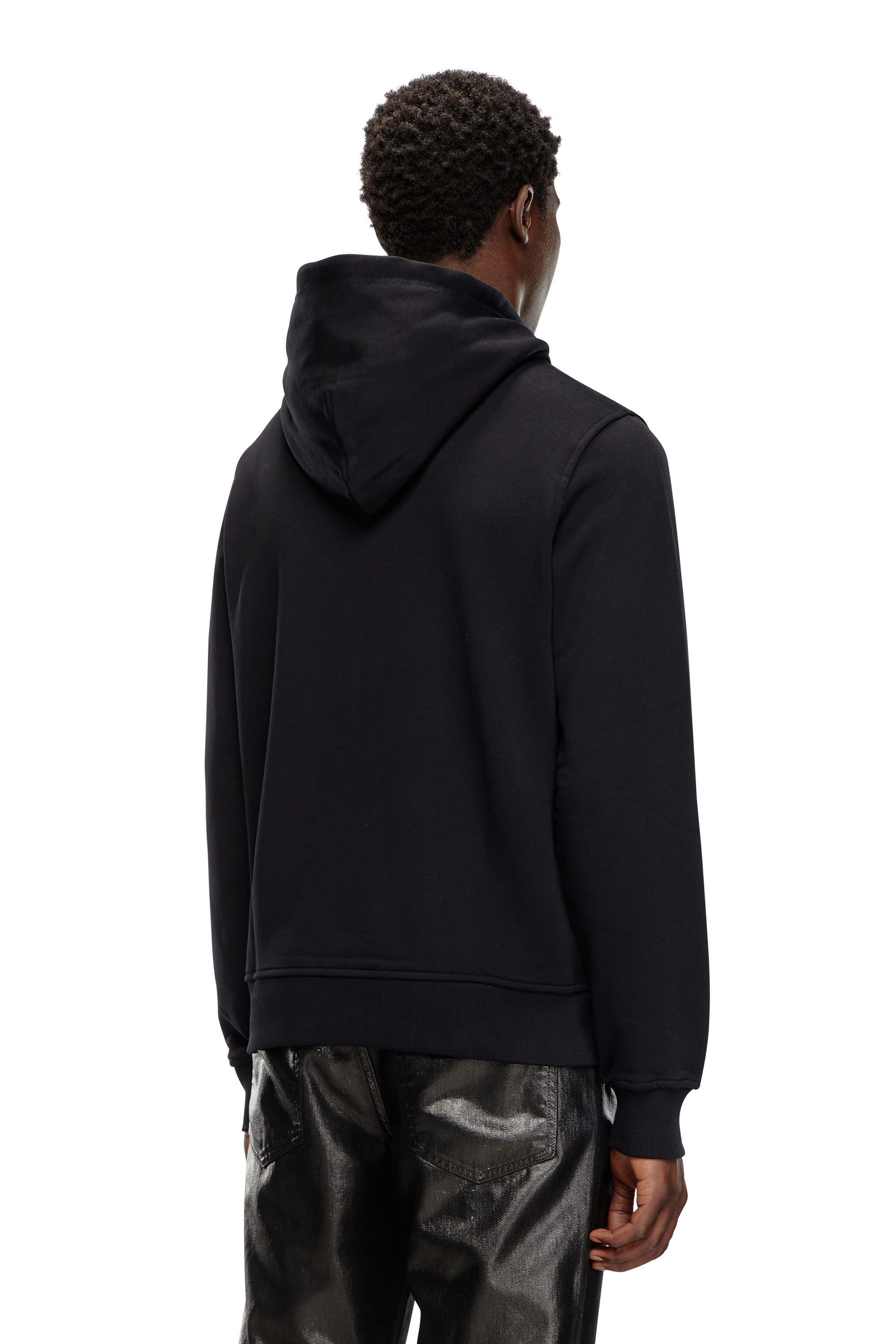 S-GINN-HOOD-D Man: Cotton hoodie with mini D patch | Diesel