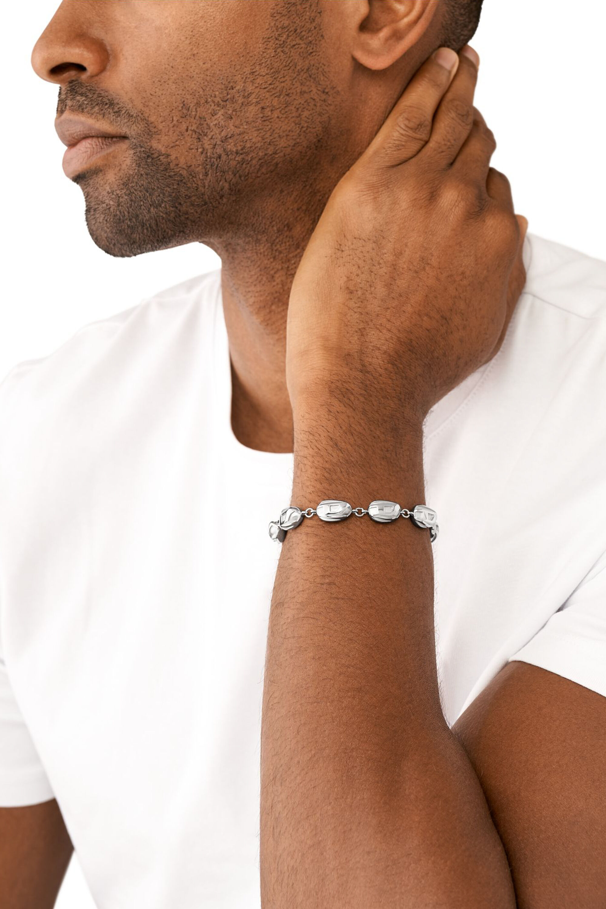 Diesel - DX1483, Pulsera de cuentas de acero inoxidable Hombre in Plateado - 3