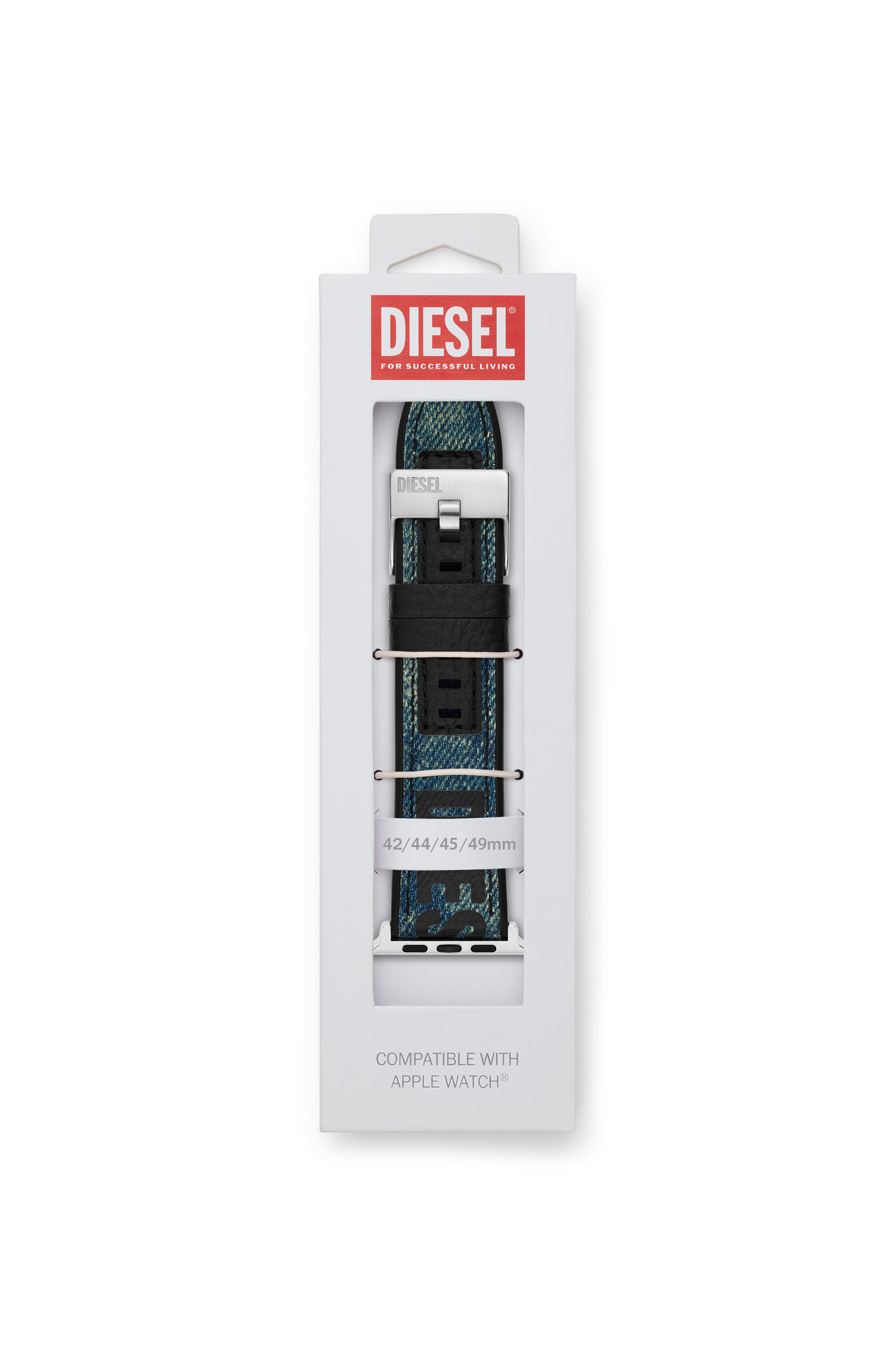 Diesel - DSS0016, Bracelet en cuir pour Apple Watch®, 42mm, 44mm, 45mm Mixte in Bleu - 2