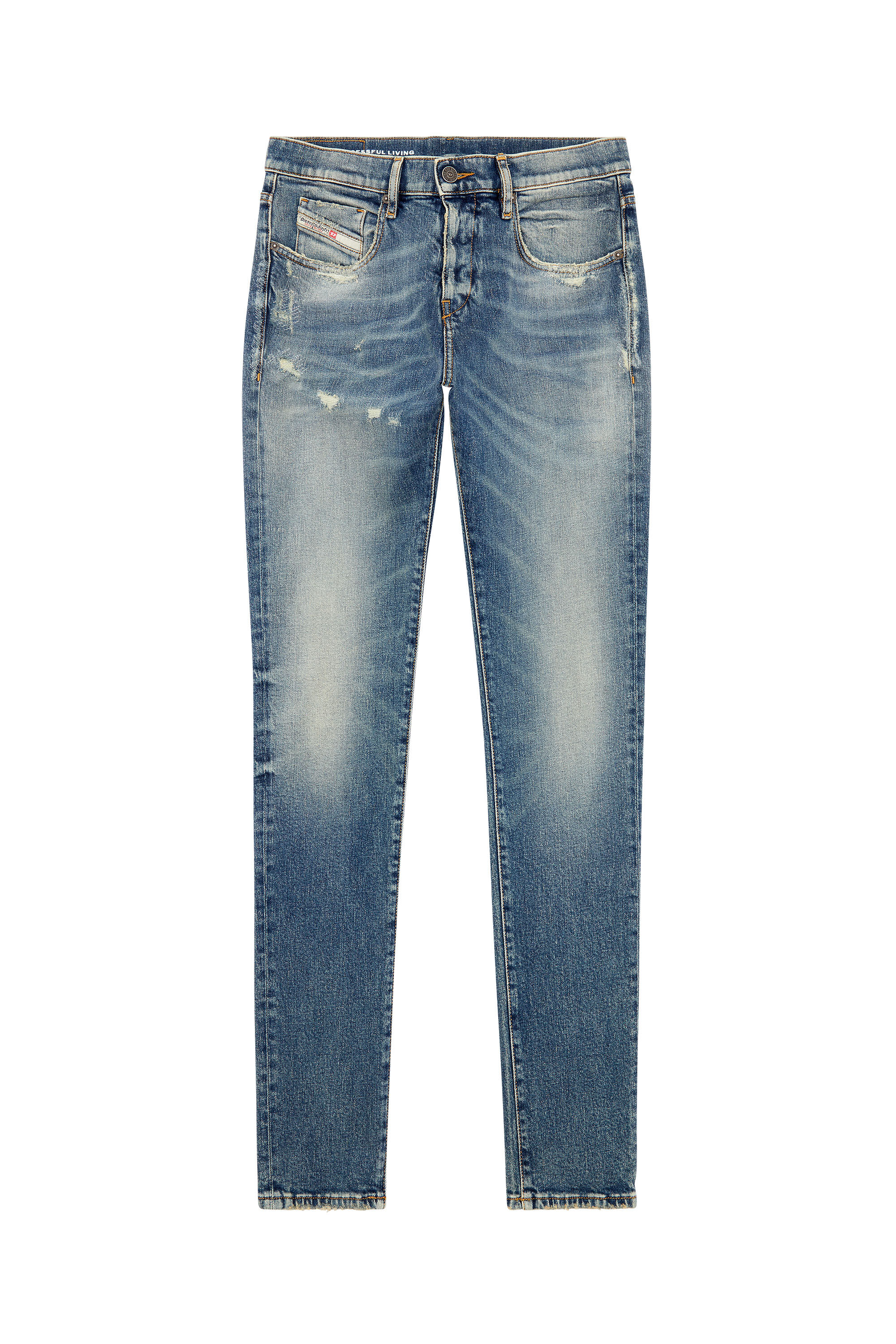 Diesel - Slim Jeans 2019 D-Strukt E07L1 Homme, Bleu moyen - Image 2