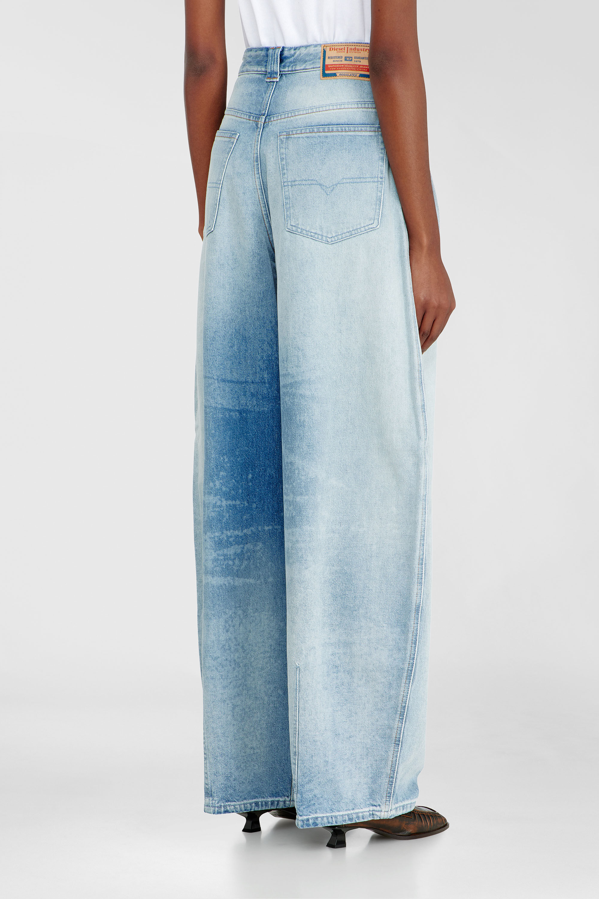 Light Blue Relaxed Fit Jeans for Women | Diesel® US