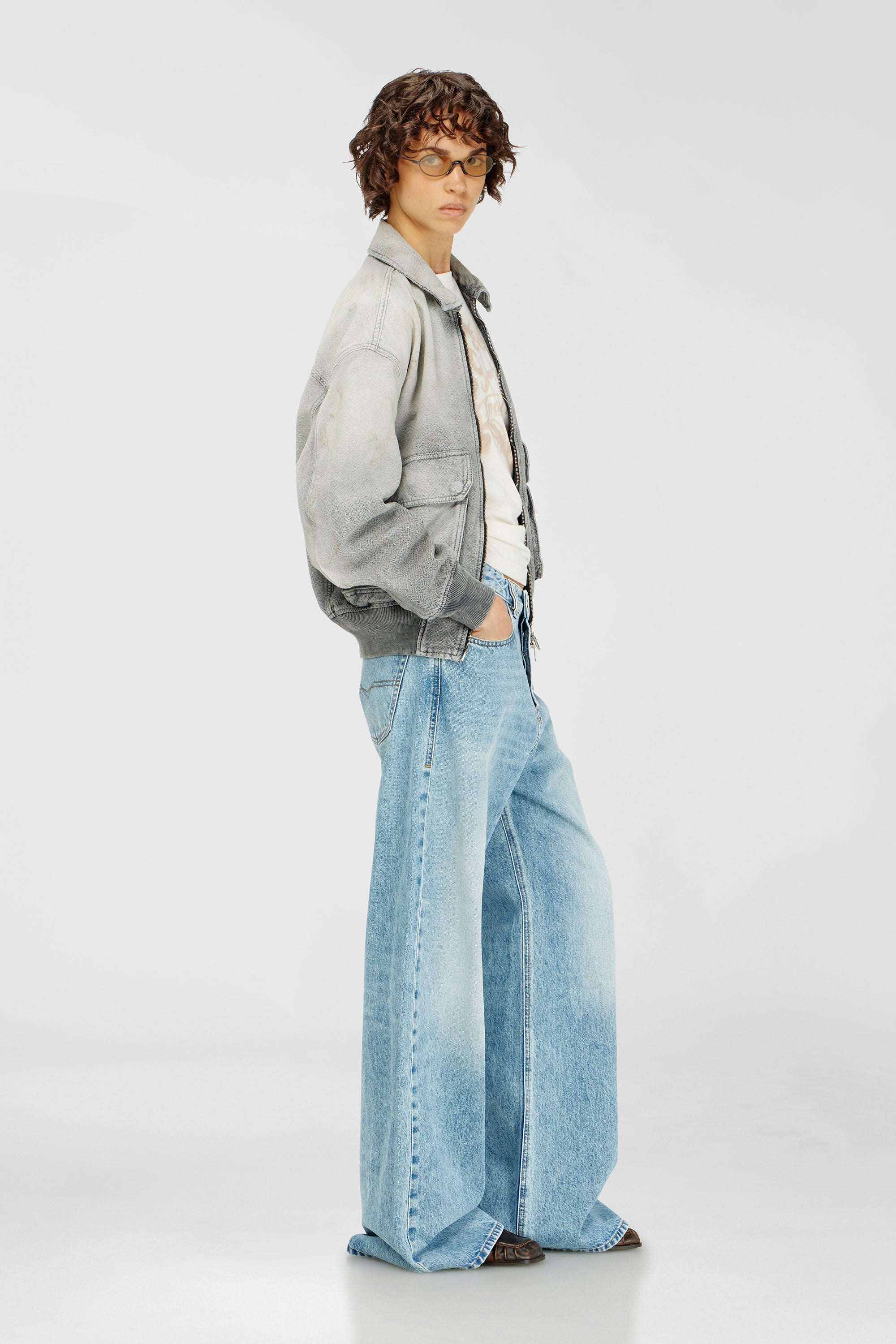 Diesel - Relaxed Jeans 1996 D-Sire 09I29 Unisex, Azul Claro - 2