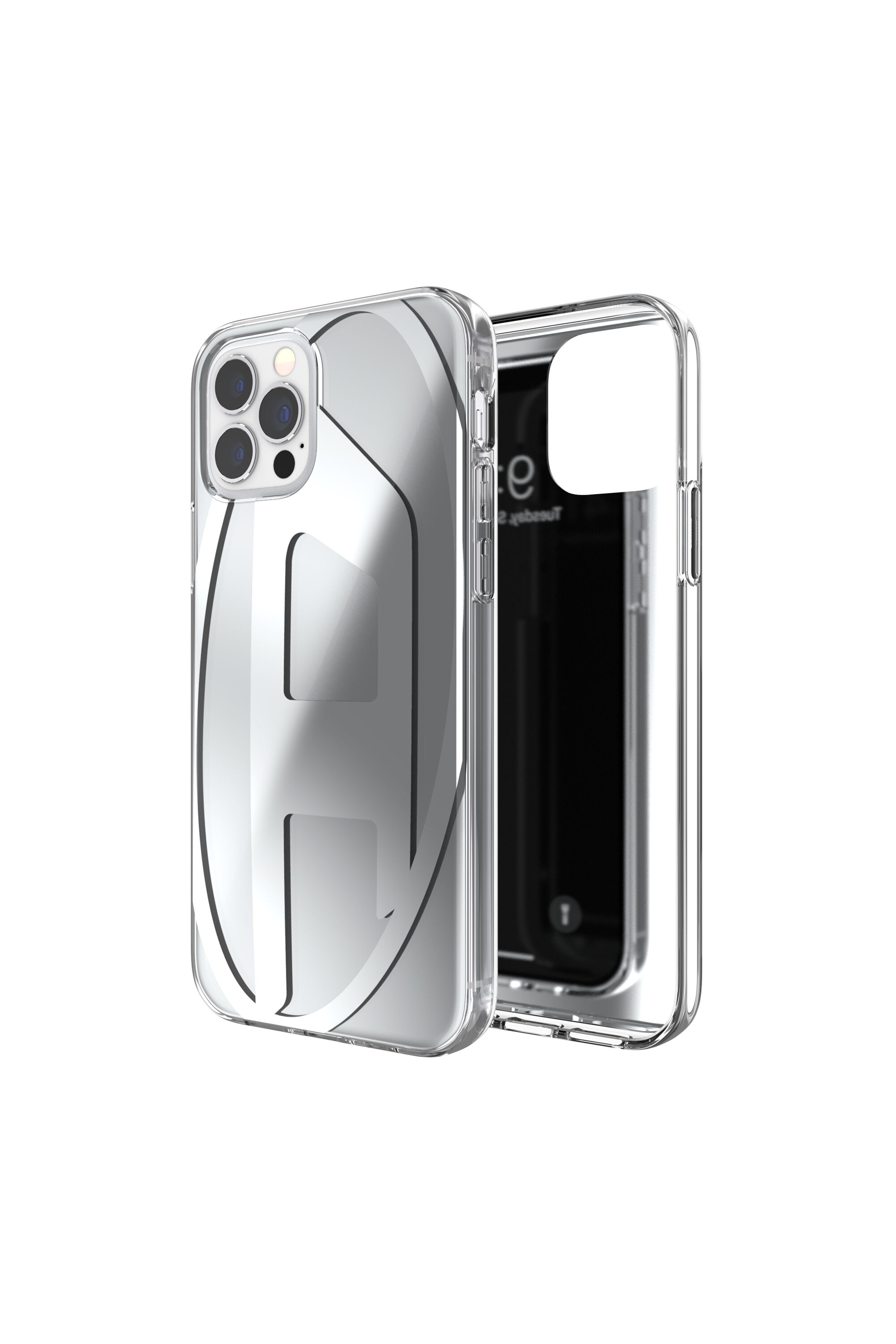 Women's Oval D case iPhone 12/12 Pro Silver Diesel