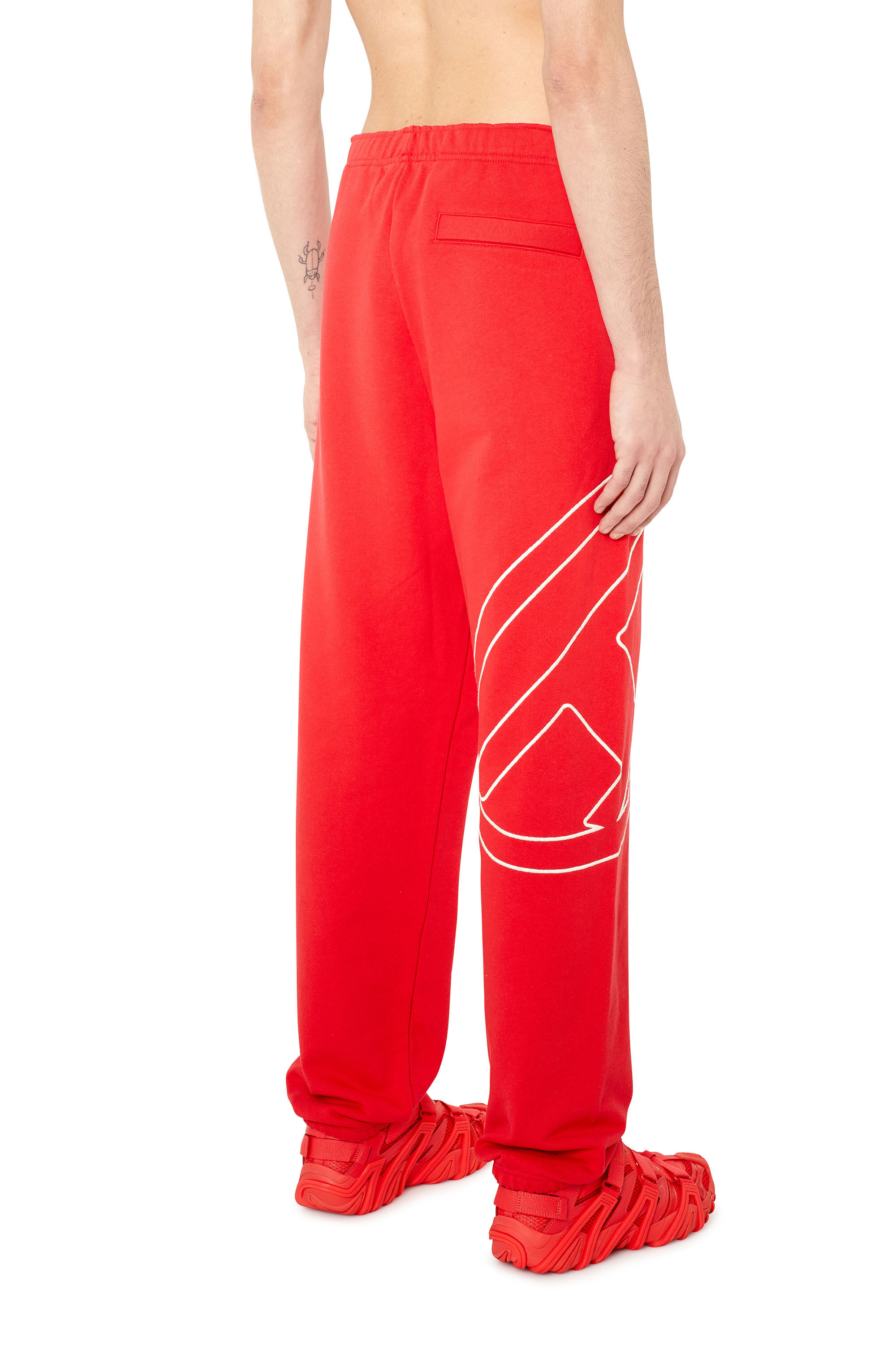 Diesel - P-MARKY-MEGOVAL, Male's Sweatpants with maxi D logo in Red - 5