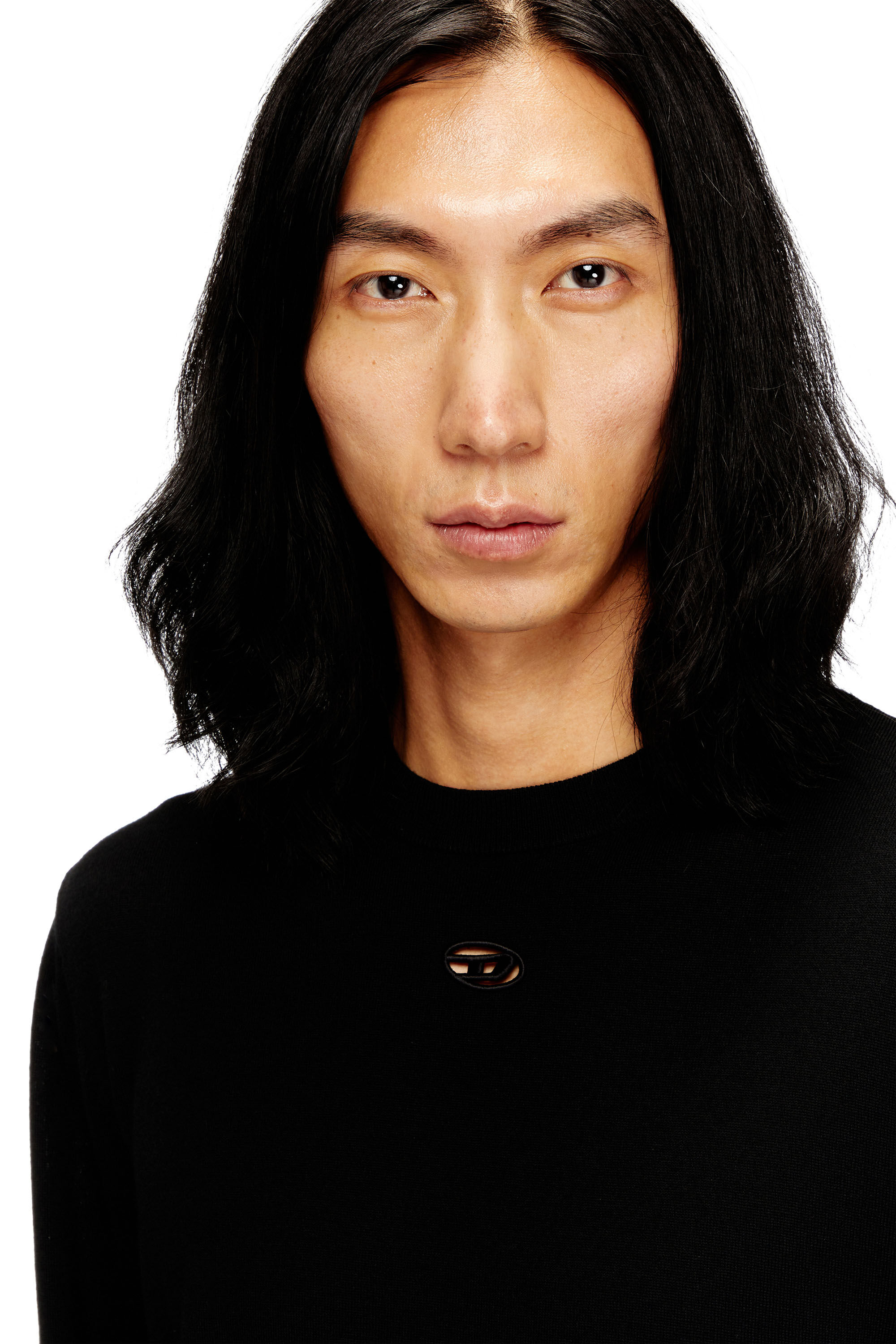 DIESEL ブラック リブニット DIESEL（ディーゼル） レディースリブニット セーター A15328 0DLAX