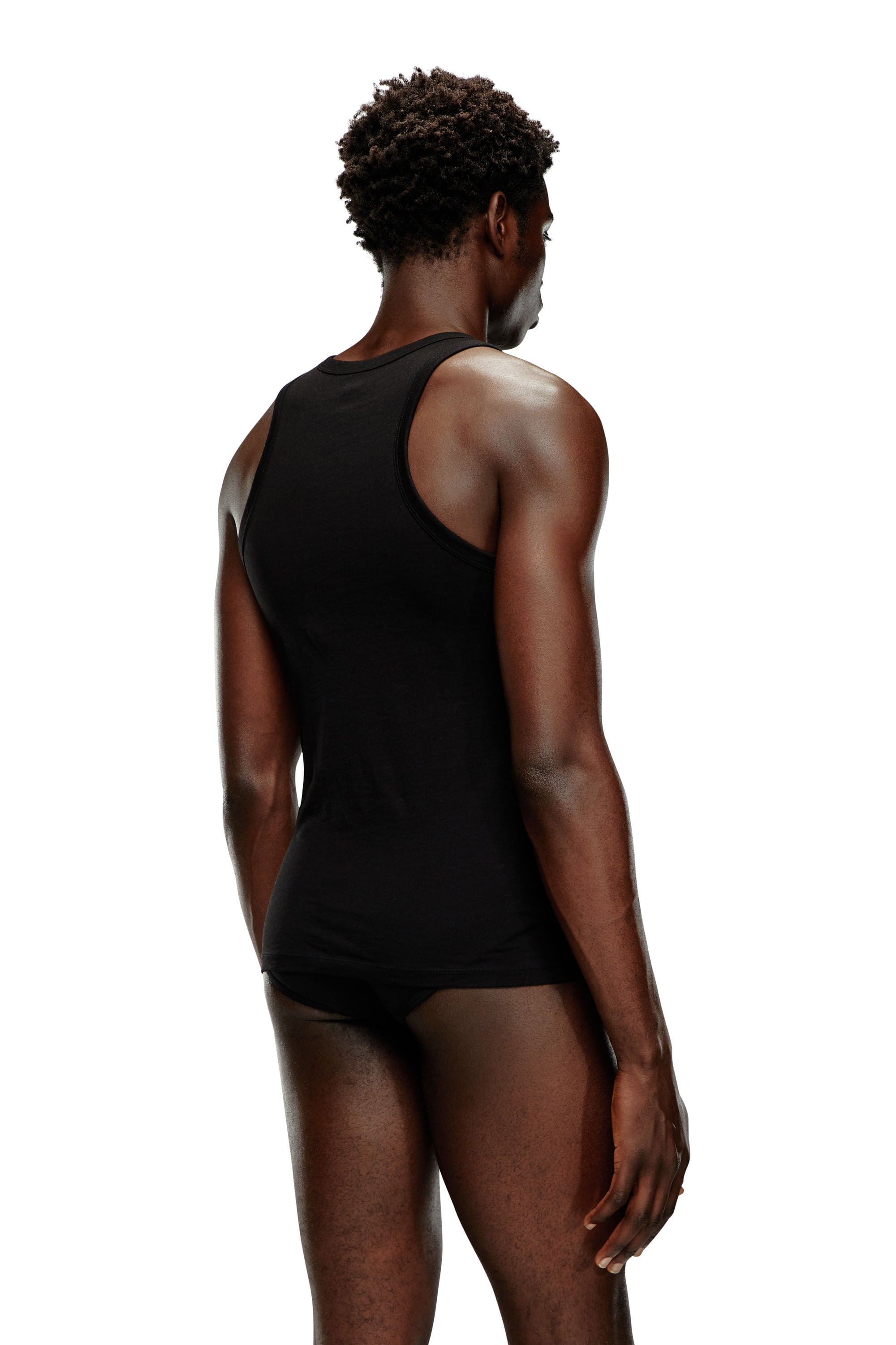 Men's Two-pack of cotton tank tops | Black | Diesel CA