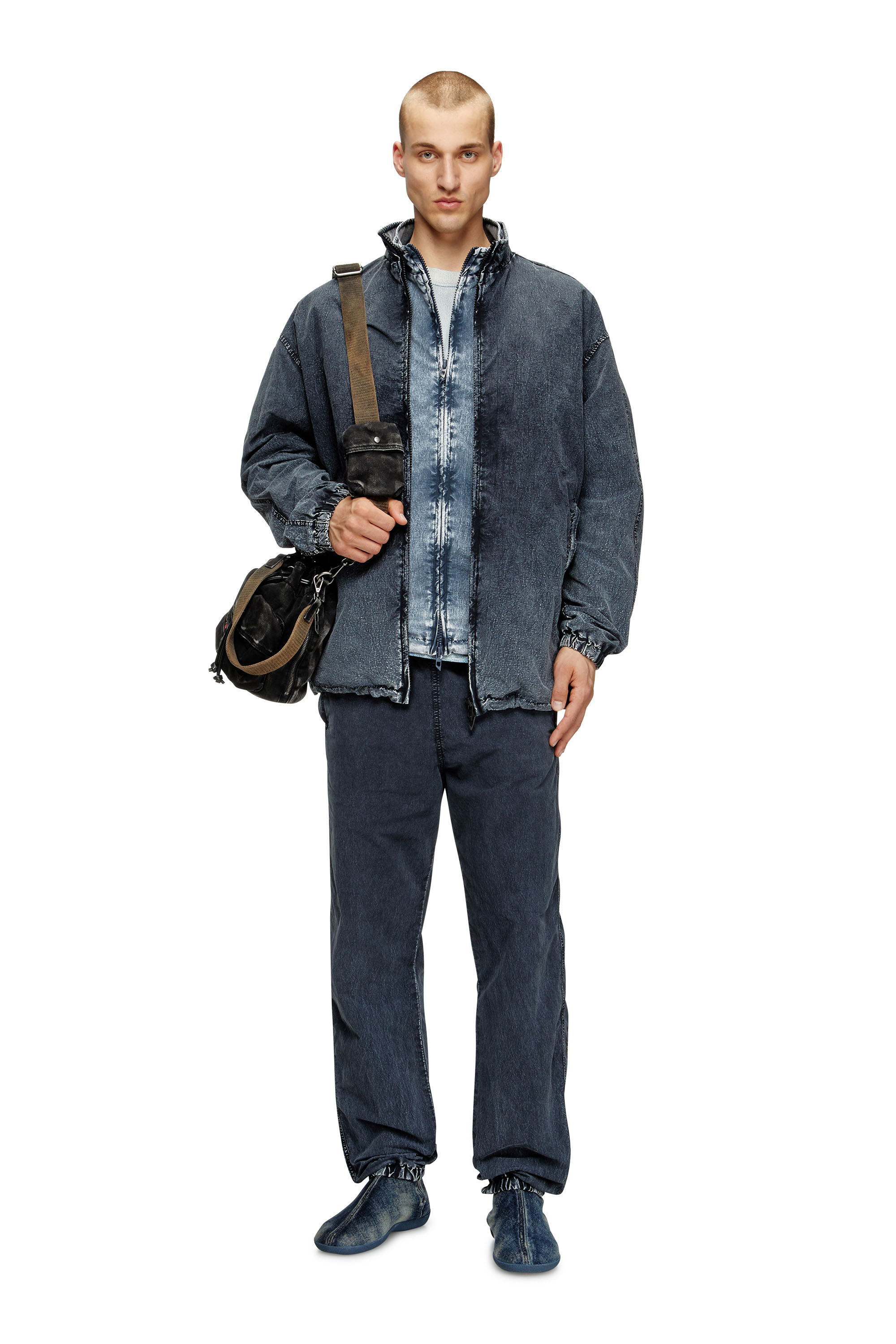 Men's Jacket in recycled nylon taslan | Black | Diesel