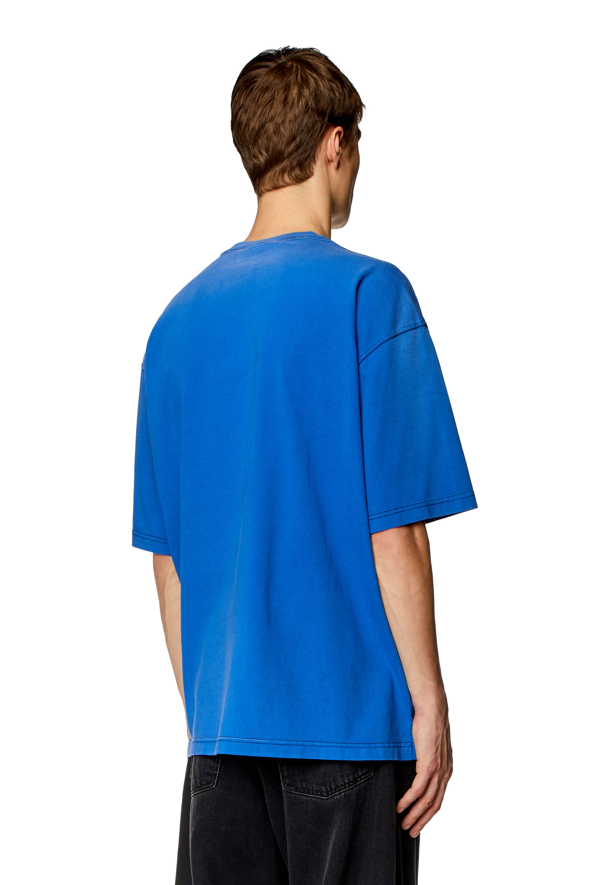 Diesel - T-WASH-N, T-shirt oversize avec logo Diesel Lies Homme in Bleu - 4