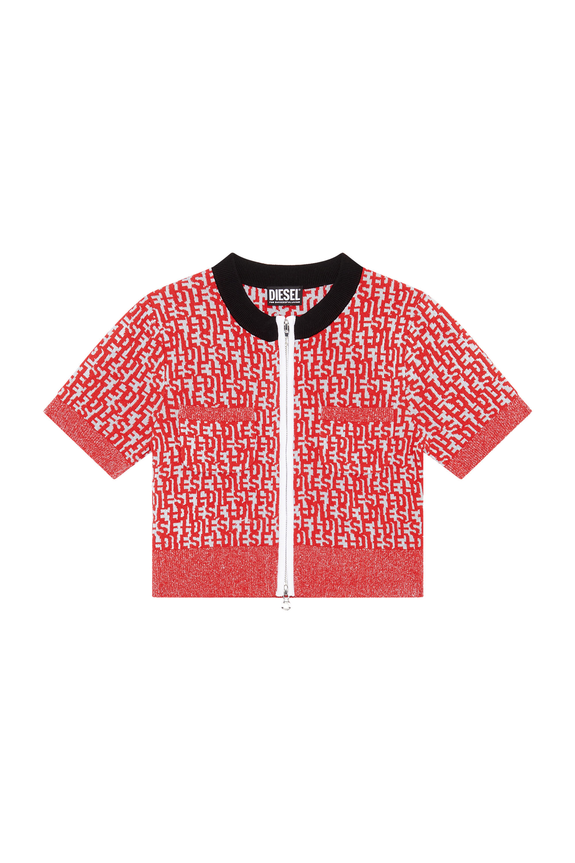 M-ATHILDE Woman: Mini cardigan with bouclé-knit monogram | Diesel