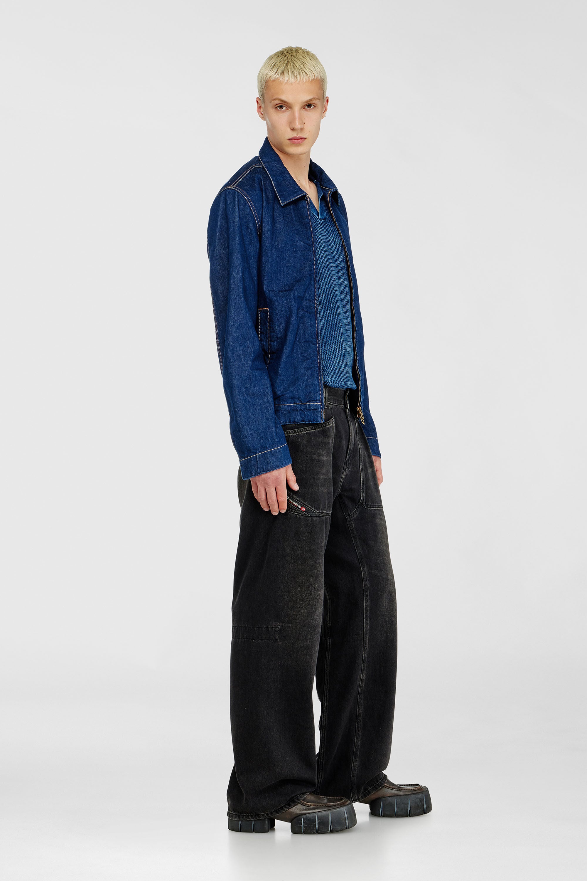 Men's Relaxed Jeans | Regular Waist D-ZetaBlack/Dark grey | Diesel US
