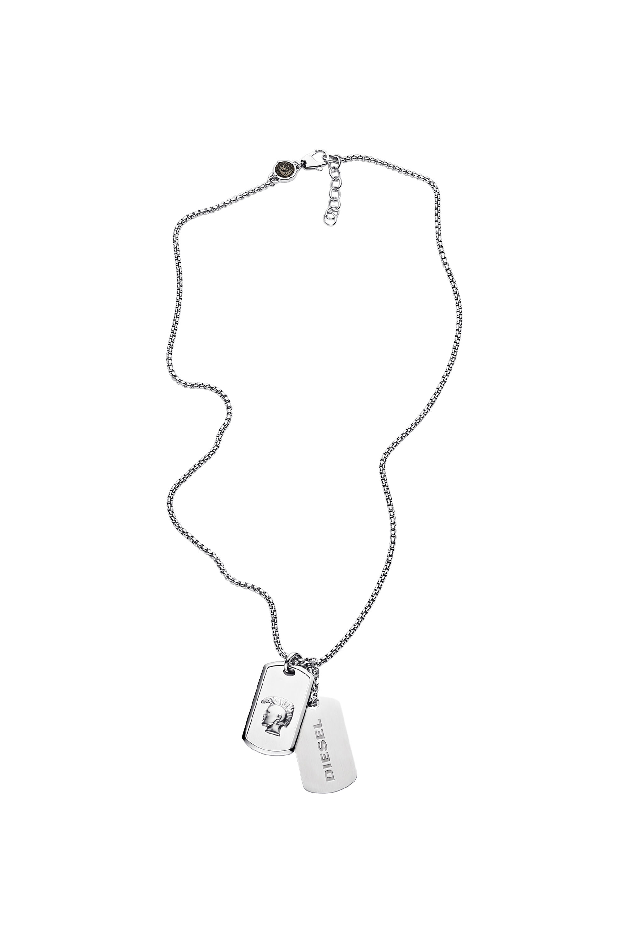 Diesel - DX1210, Male's Stainless Steel Double Dog Tag Necklace in Silver - 2