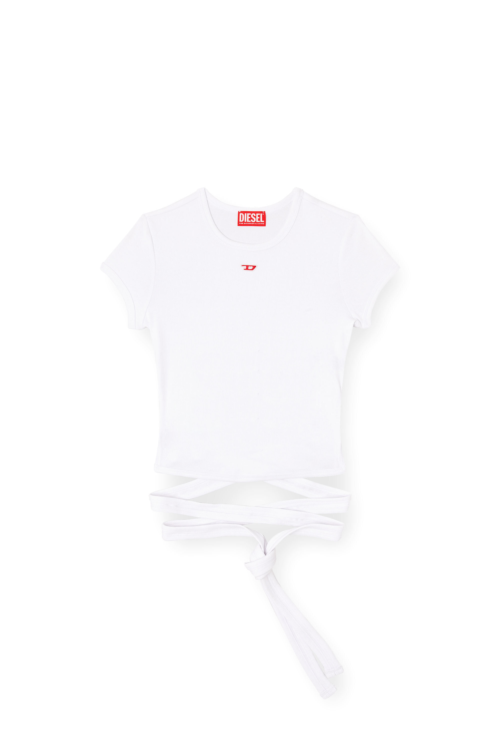 Women's T-shirt with wrap ties | White | Diesel