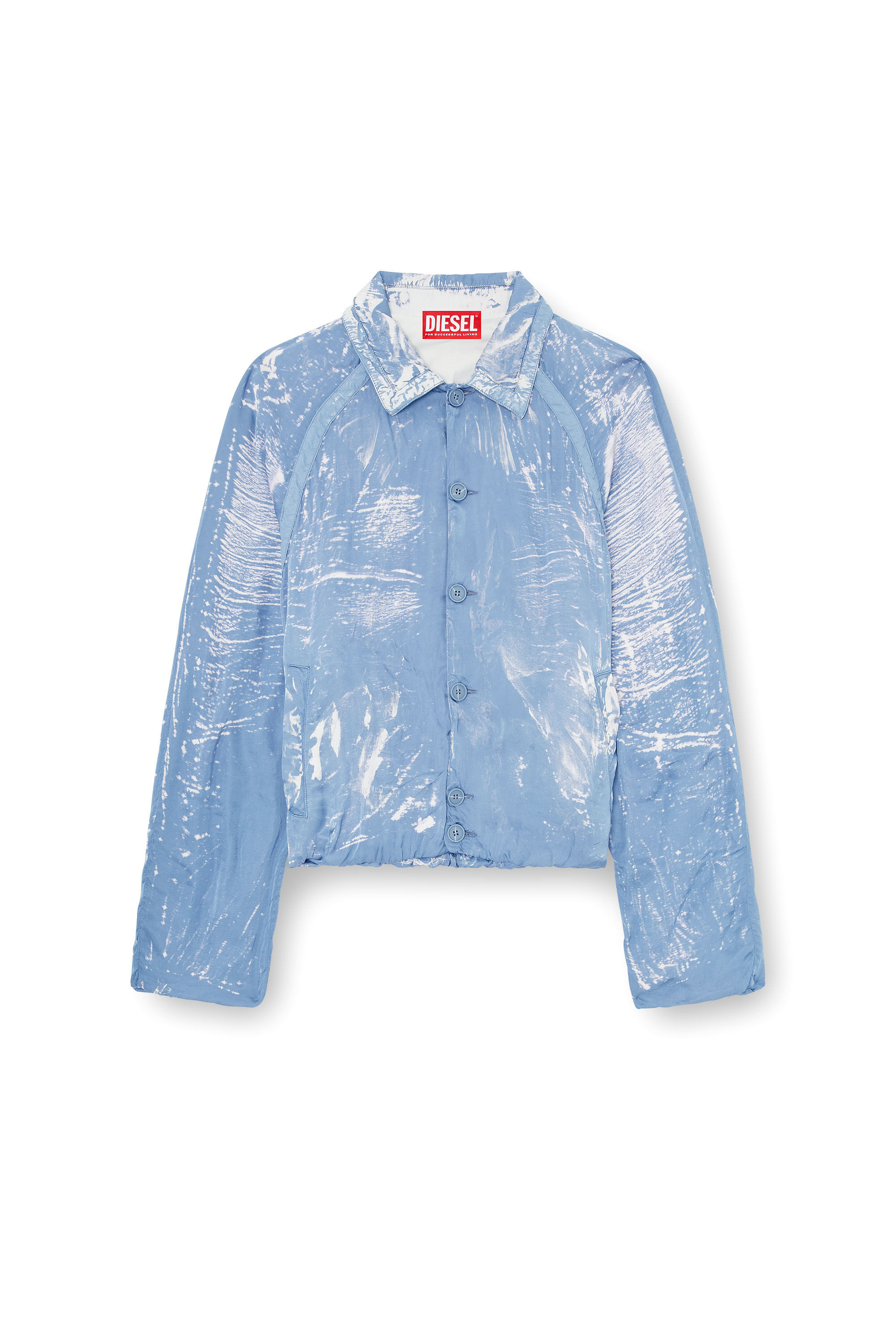 Diesel - J-ORION-PLAIN, Chaqueta de cuello de camisa con efecto de rayos X Hombre in Azul marino - 2