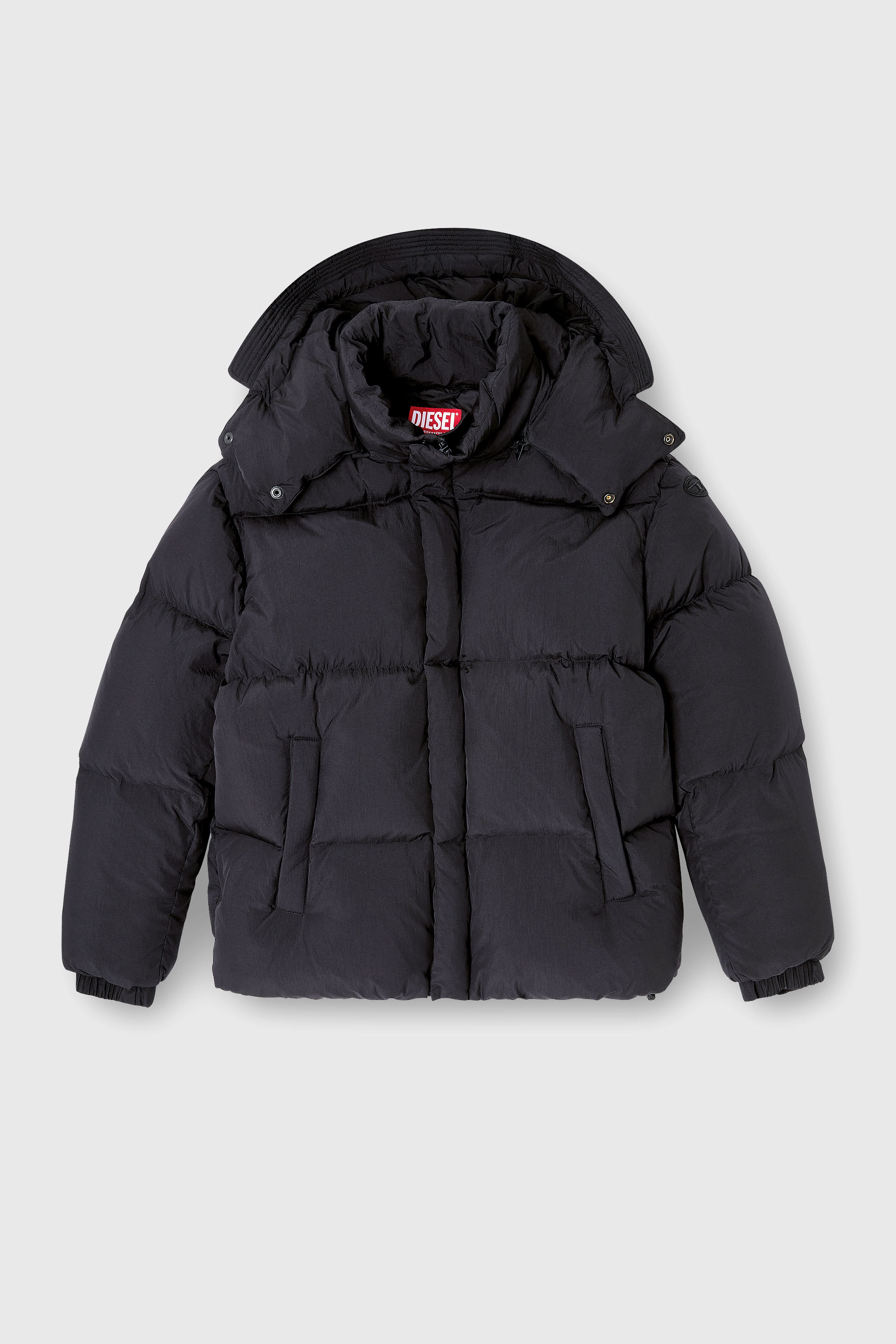 Men's Quilted down jacket in ViralOff® Taslan | Grey | Diesel US