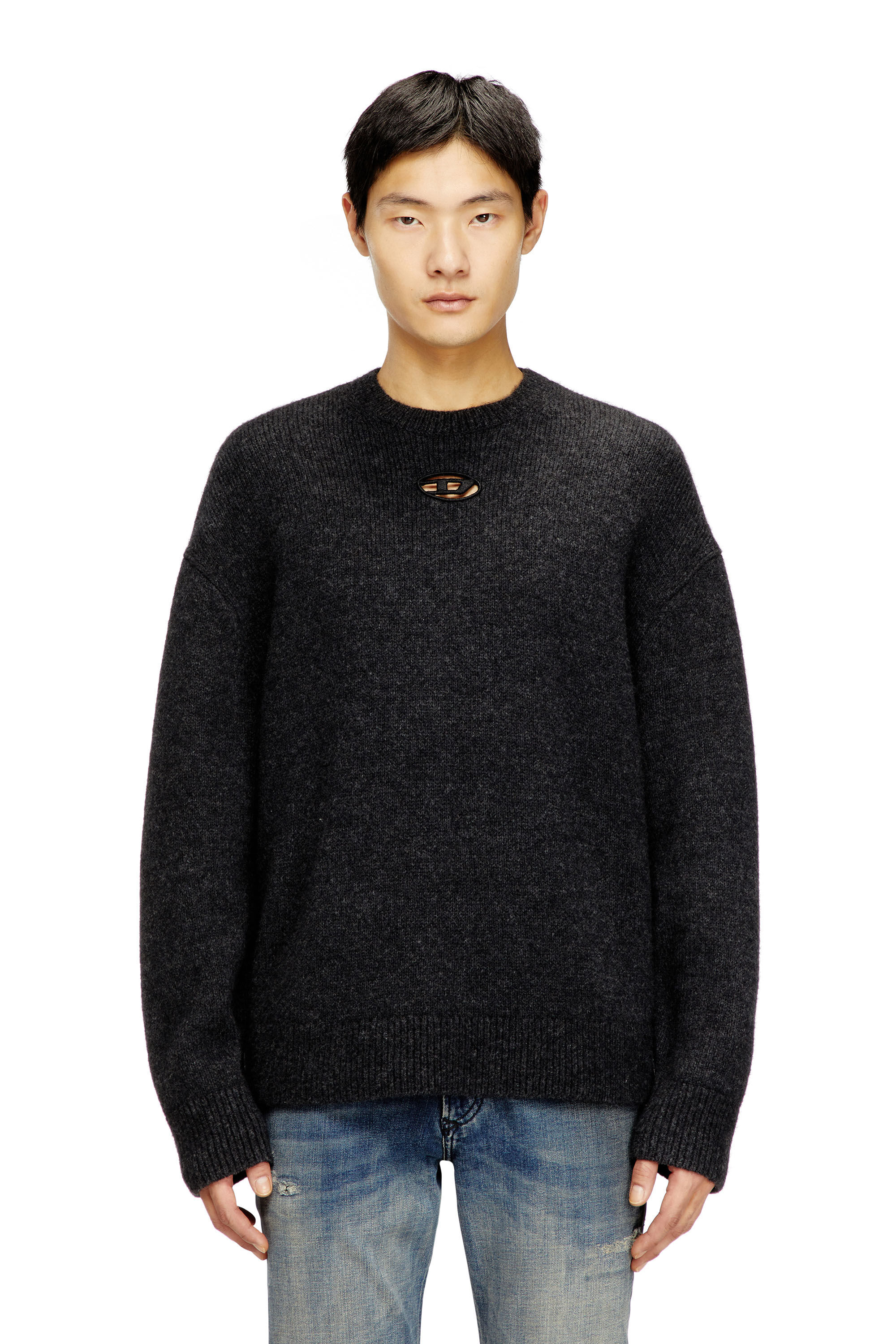 Men's Jumper in wool and alpaca blend | Black | Diesel
