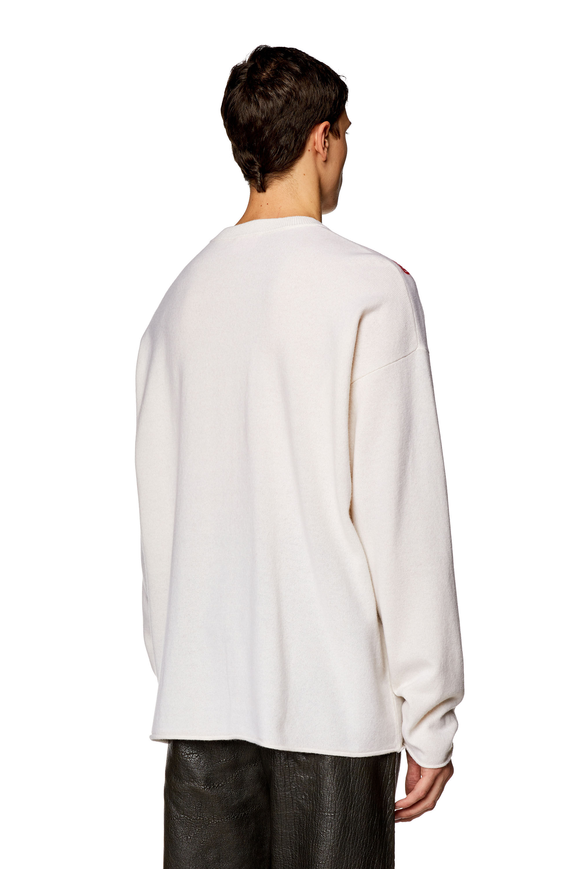 Diesel - K-FLOYD, Pull en laine avec Super Logo effet peel-off Homme in Polychrome - 4